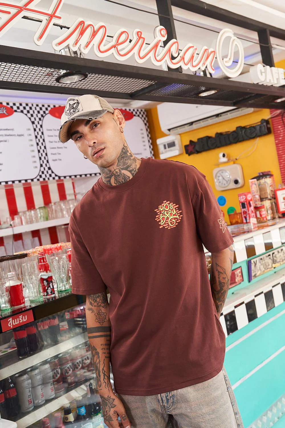 90's Brown Oversized T-Shirt - Image 3