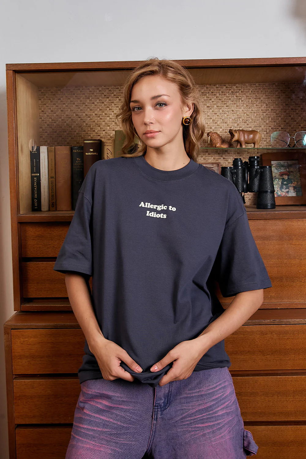 Allergic To Idiots Oversized T-shirt