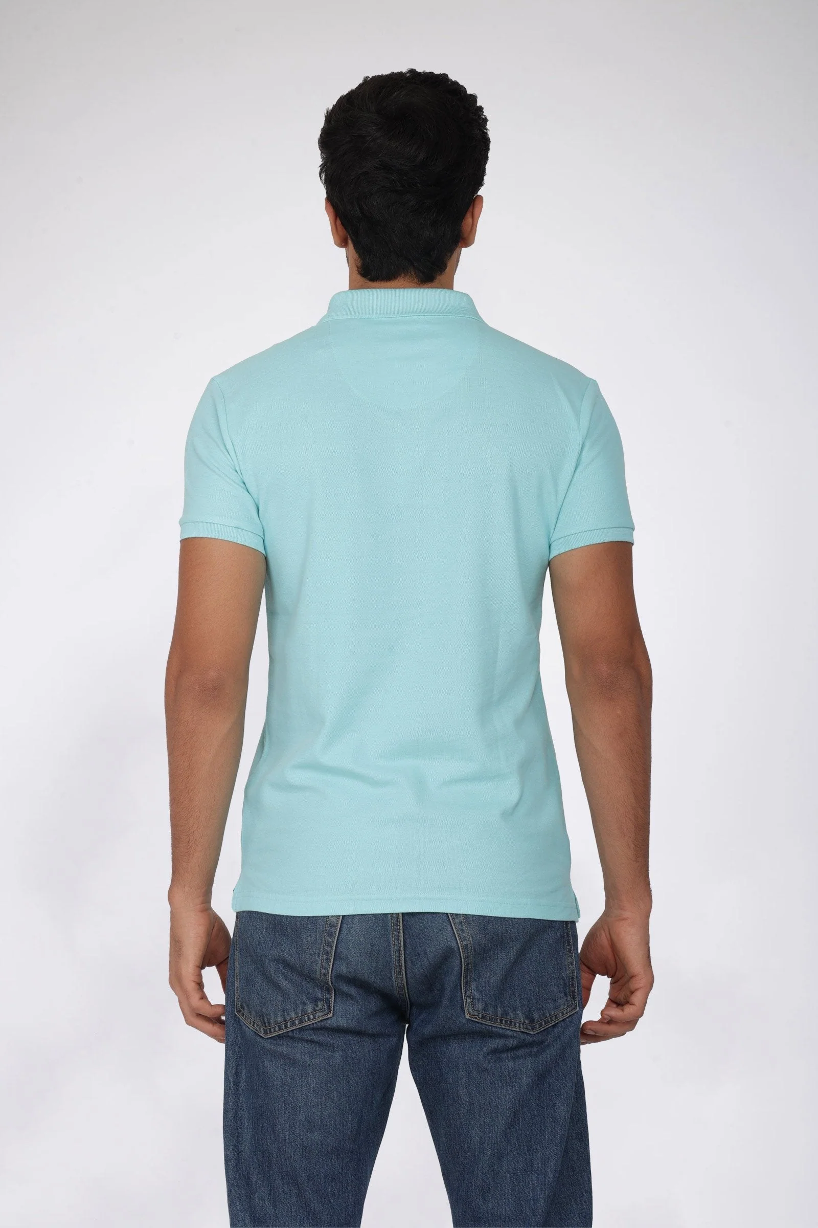 Aqua Blue Polo - Image 5