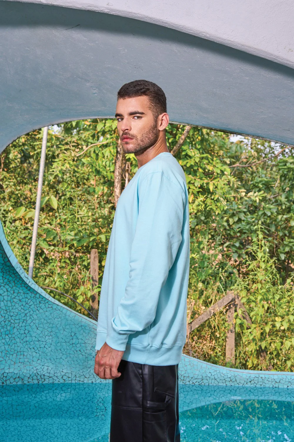 Aqua Shaken SpongeBob Oversized Sweatshirt - Image 7