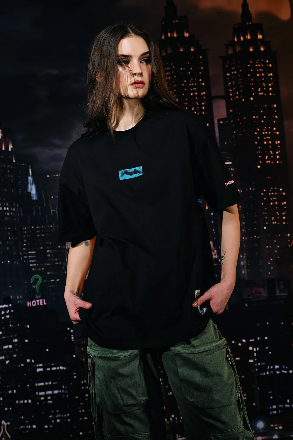 Bat In Dark Oversized T-shirt - Image 11