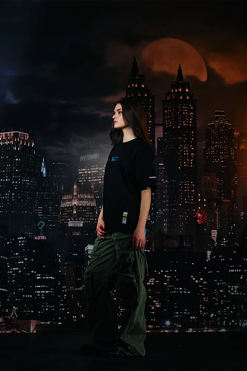 Bat In Dark Oversized T-shirt - Image 13