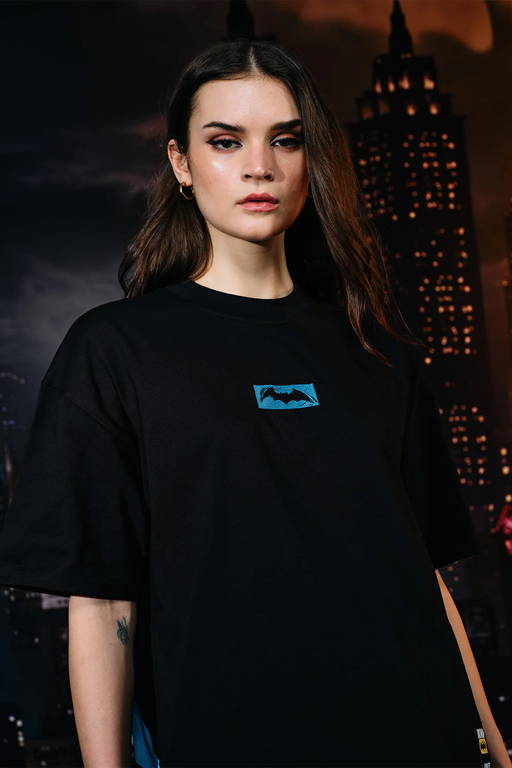 Bat In Dark Oversized T-shirt - Image 5