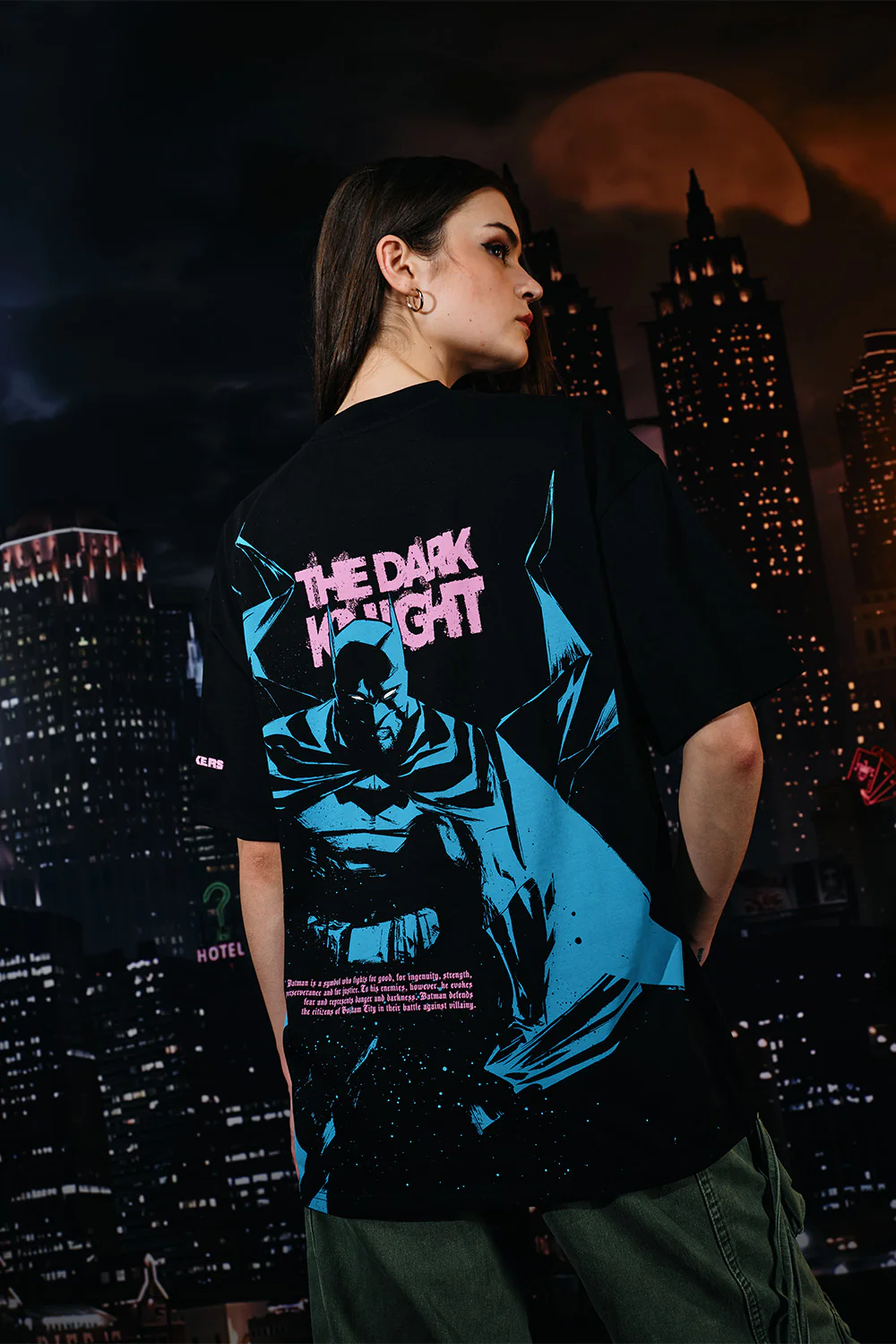Bat In Dark Oversized T-shirt - Image 6