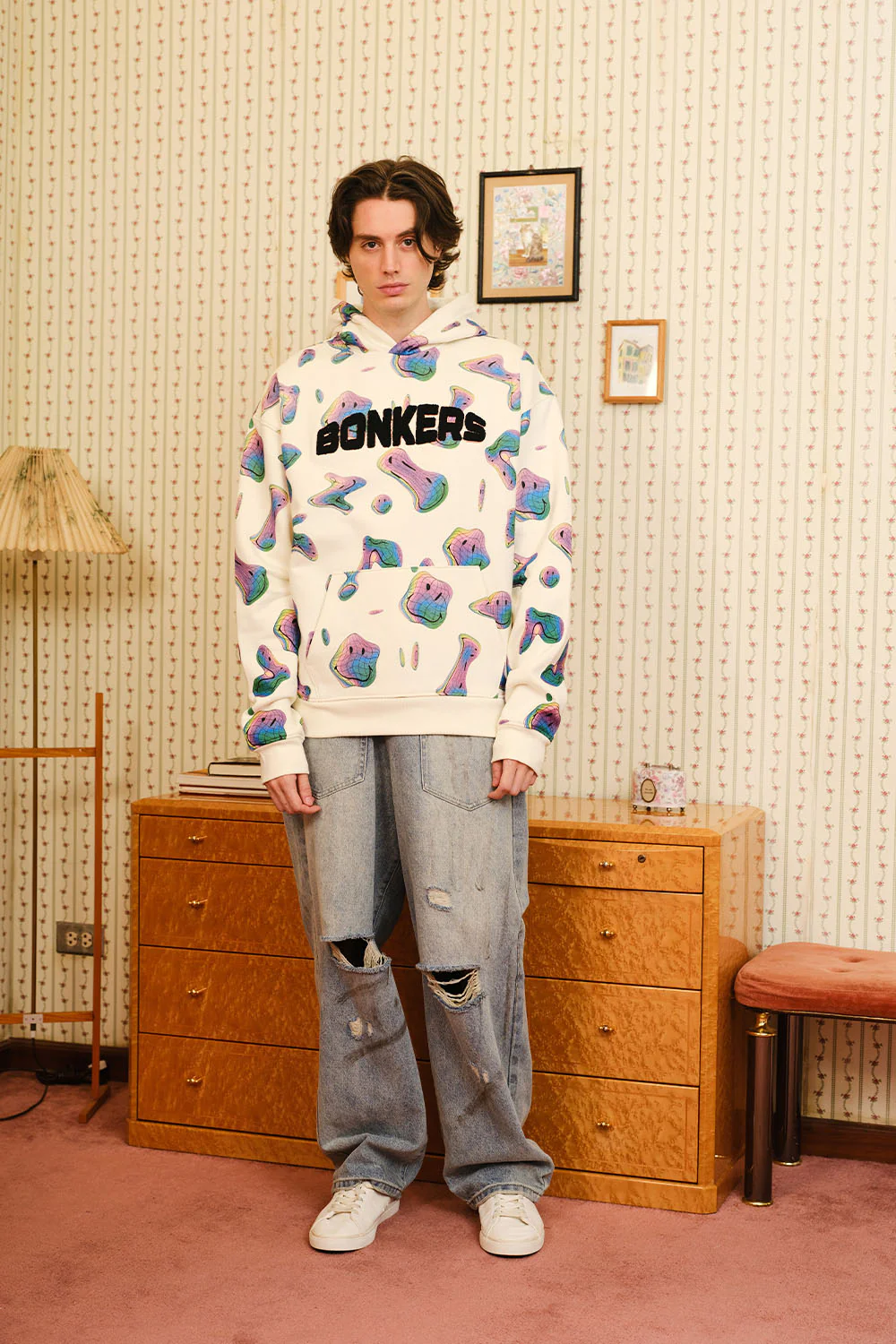 Beige Smiley Originals Hoodie - Image 8