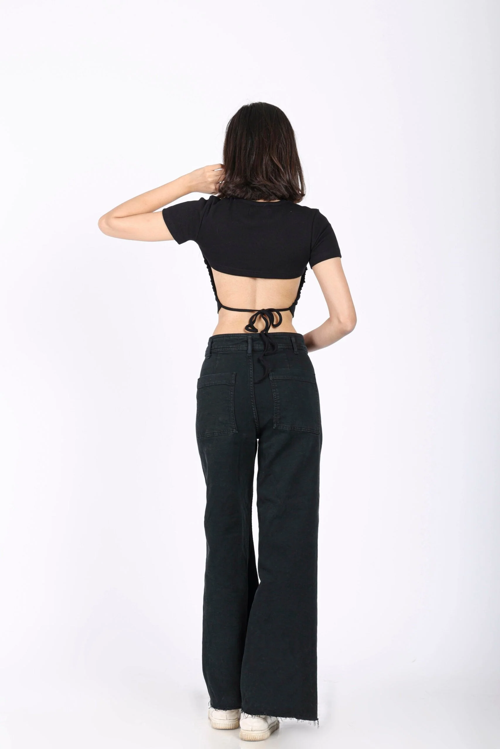 Black Backless Tie-Up - Image 4