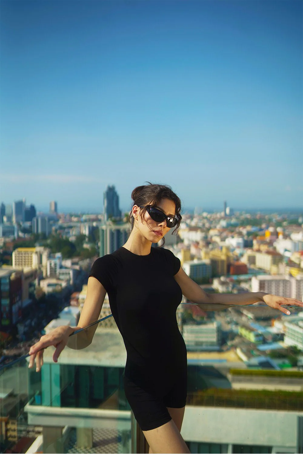 Black Bodycon Solid Romper - Image 4