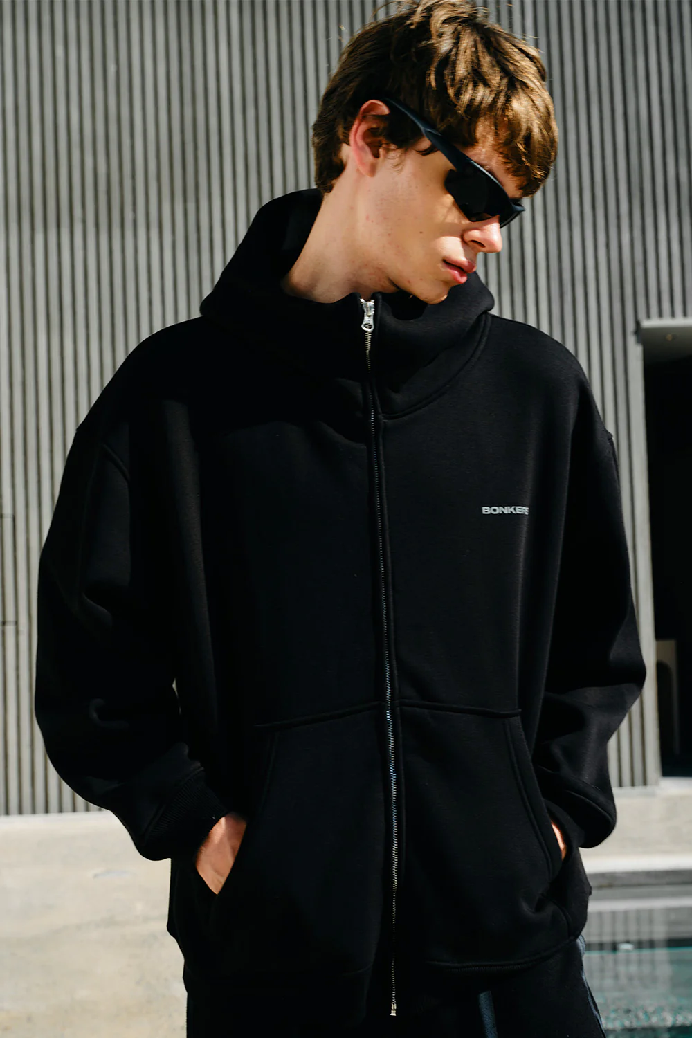 Black Classic Zip Hoodie - Image 7