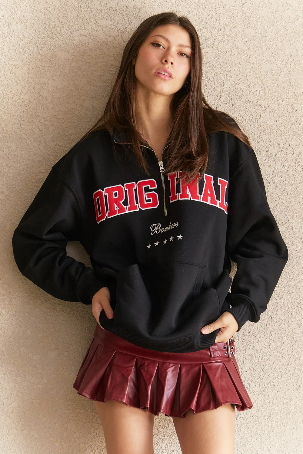 Black Core Half-Zip Sweatshirt - Image 2