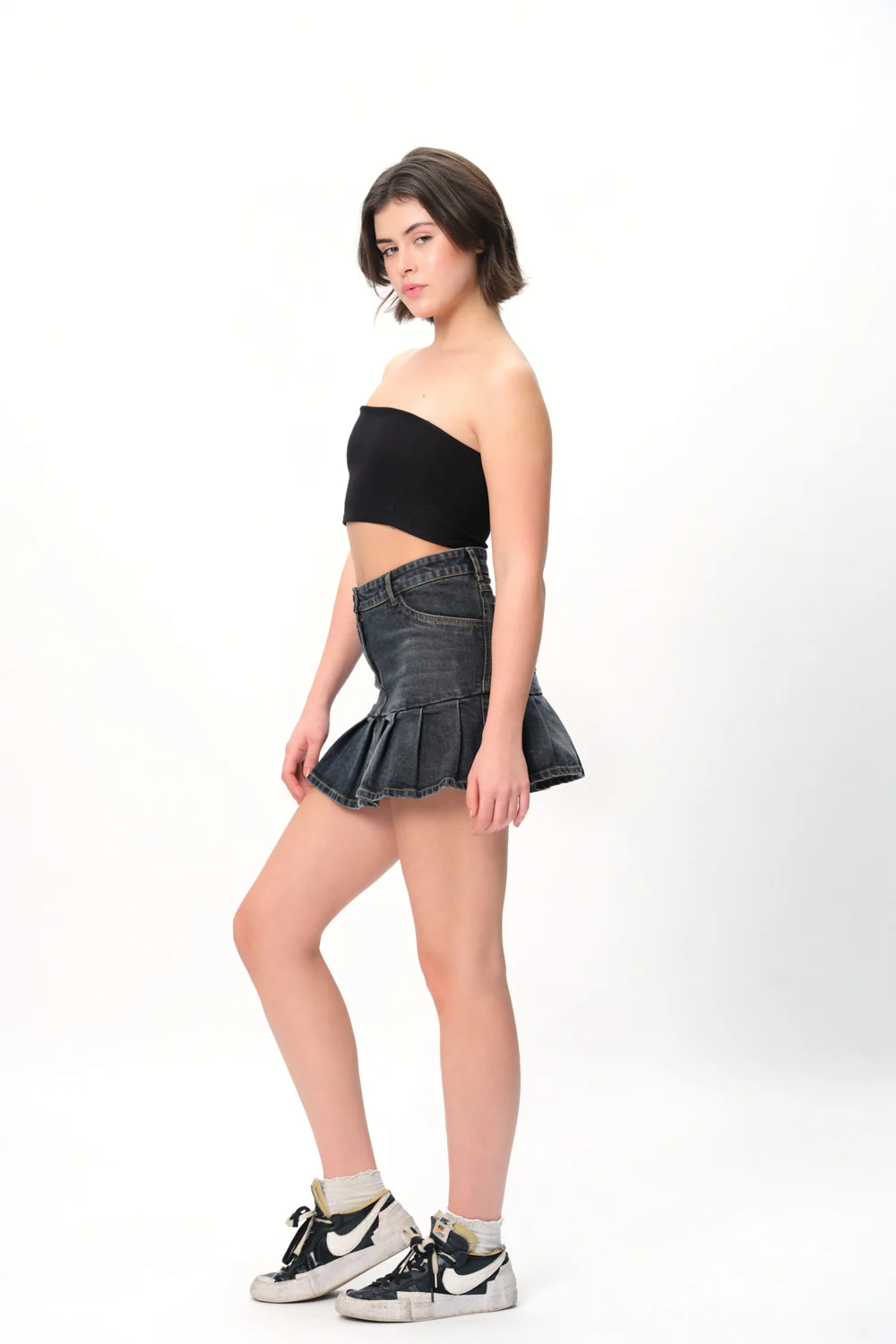 Black Crop Tube Top - Image 7