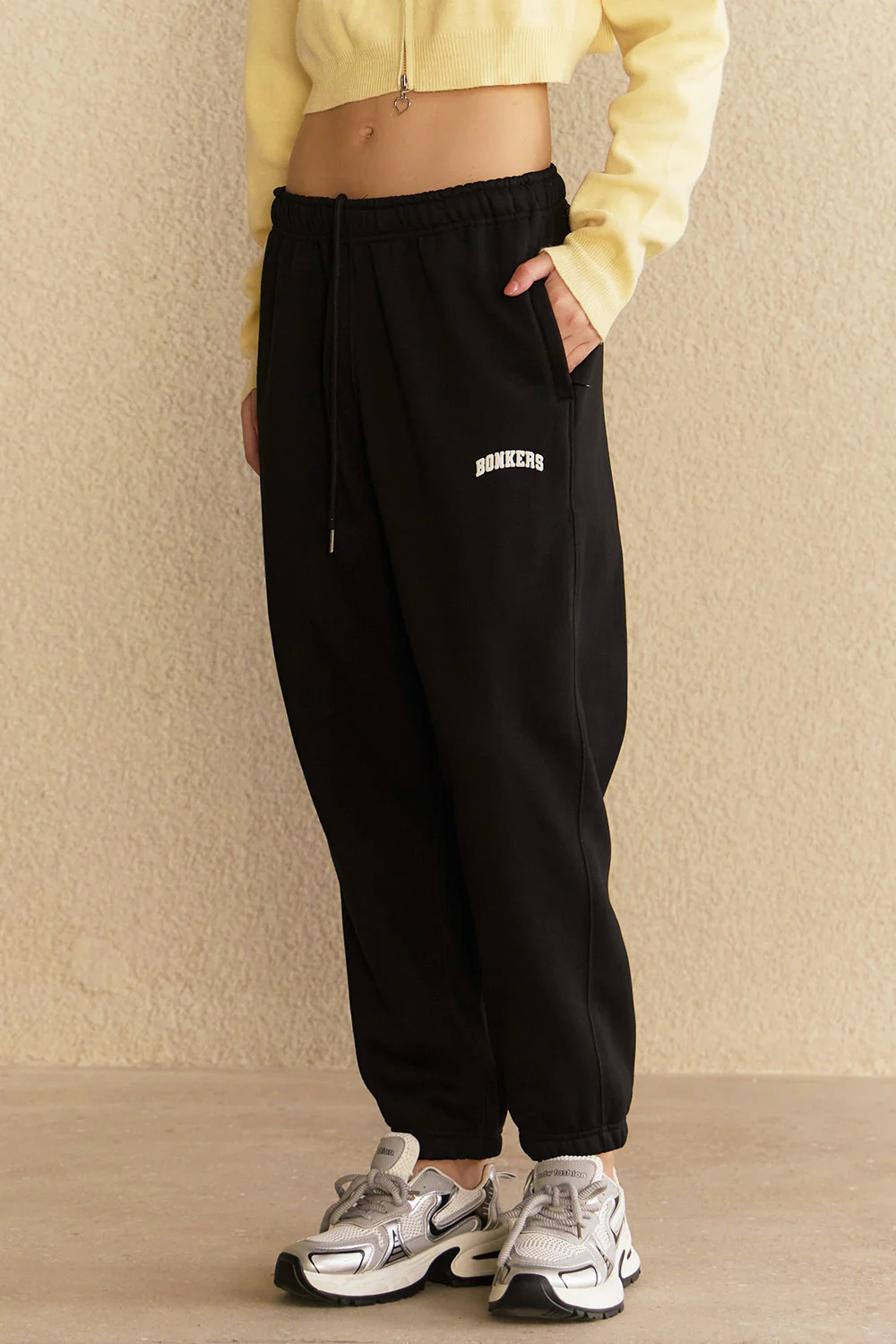 Black Cuffed Joggers - Image 2