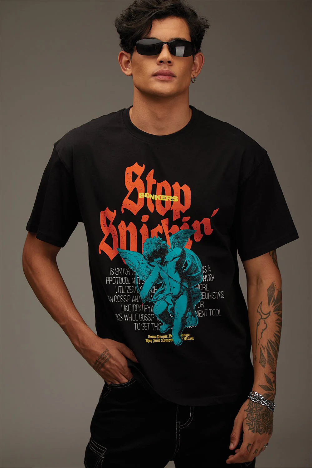 Black Cupid Oversized T-shirt - Image 2