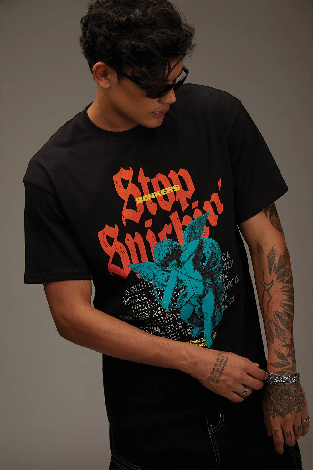 Black Cupid Oversized T-shirt - Image 3