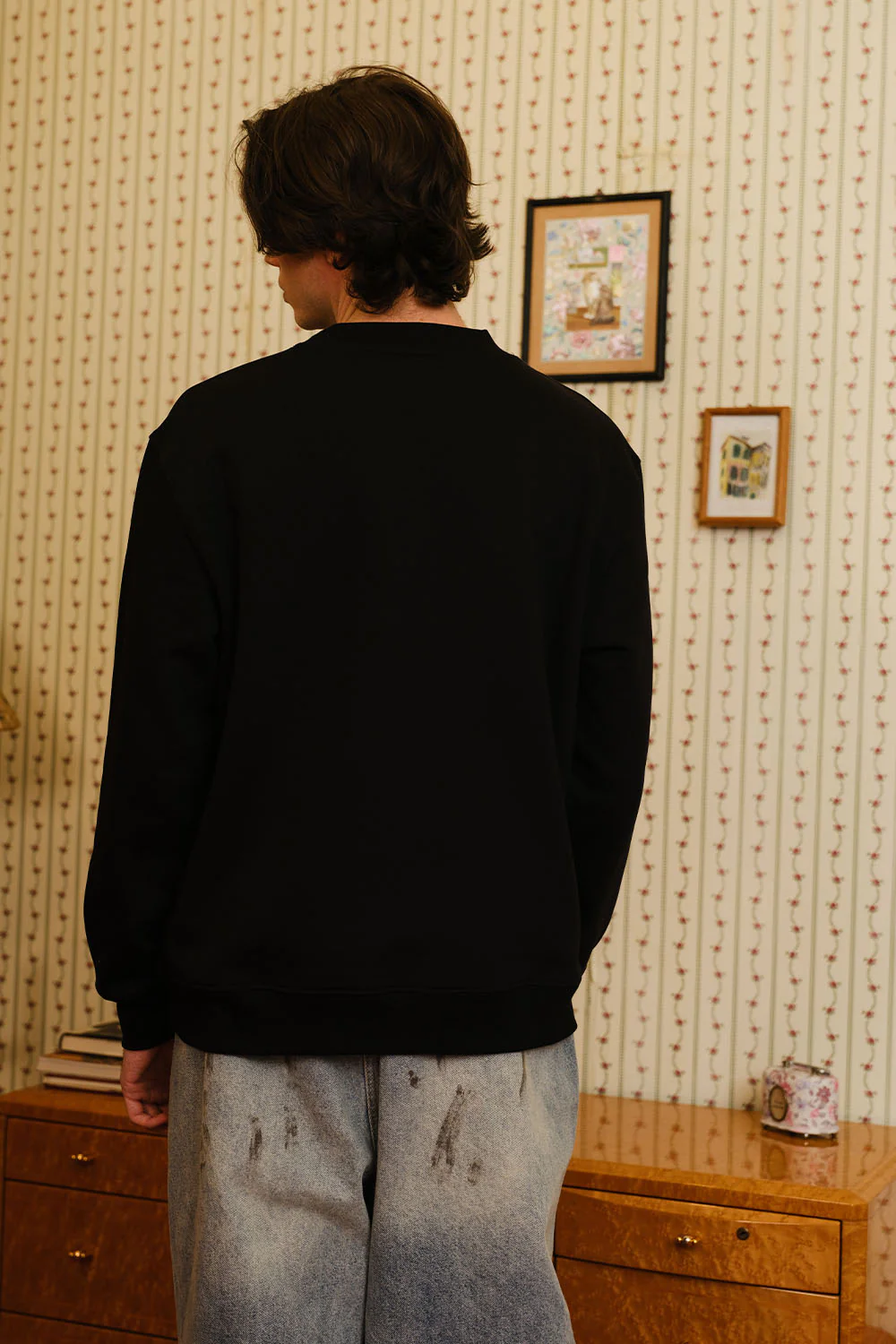 Black Embroidered Smiley Originals Sweatshirt - Image 10