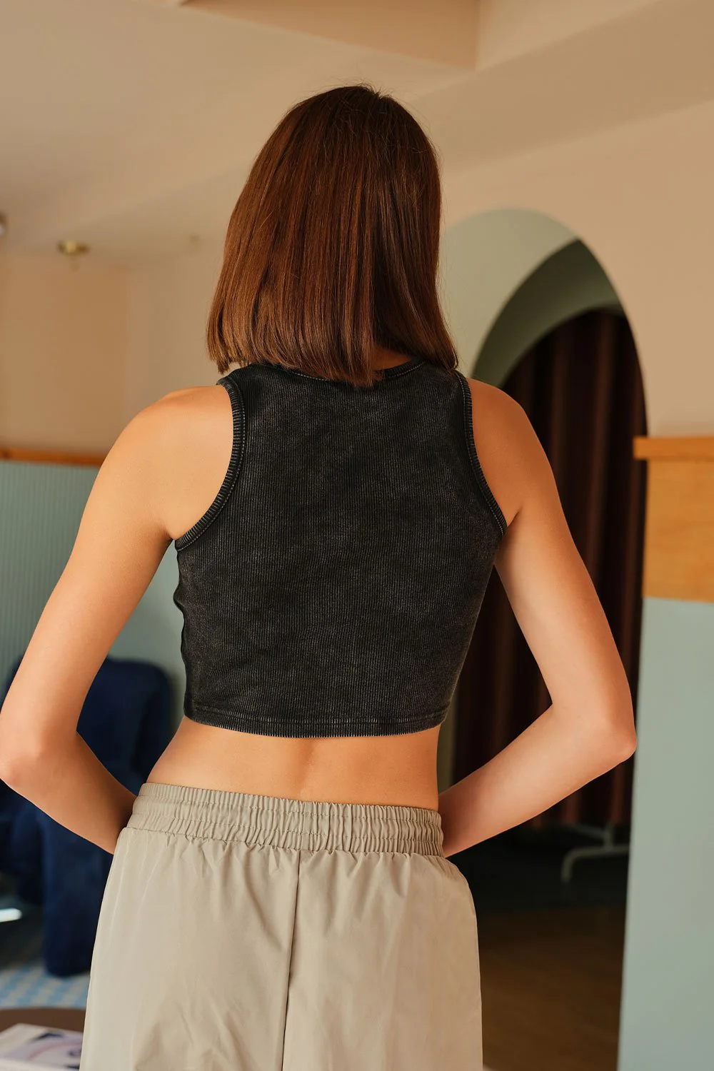 Black Faded Signature Tank - Image 8