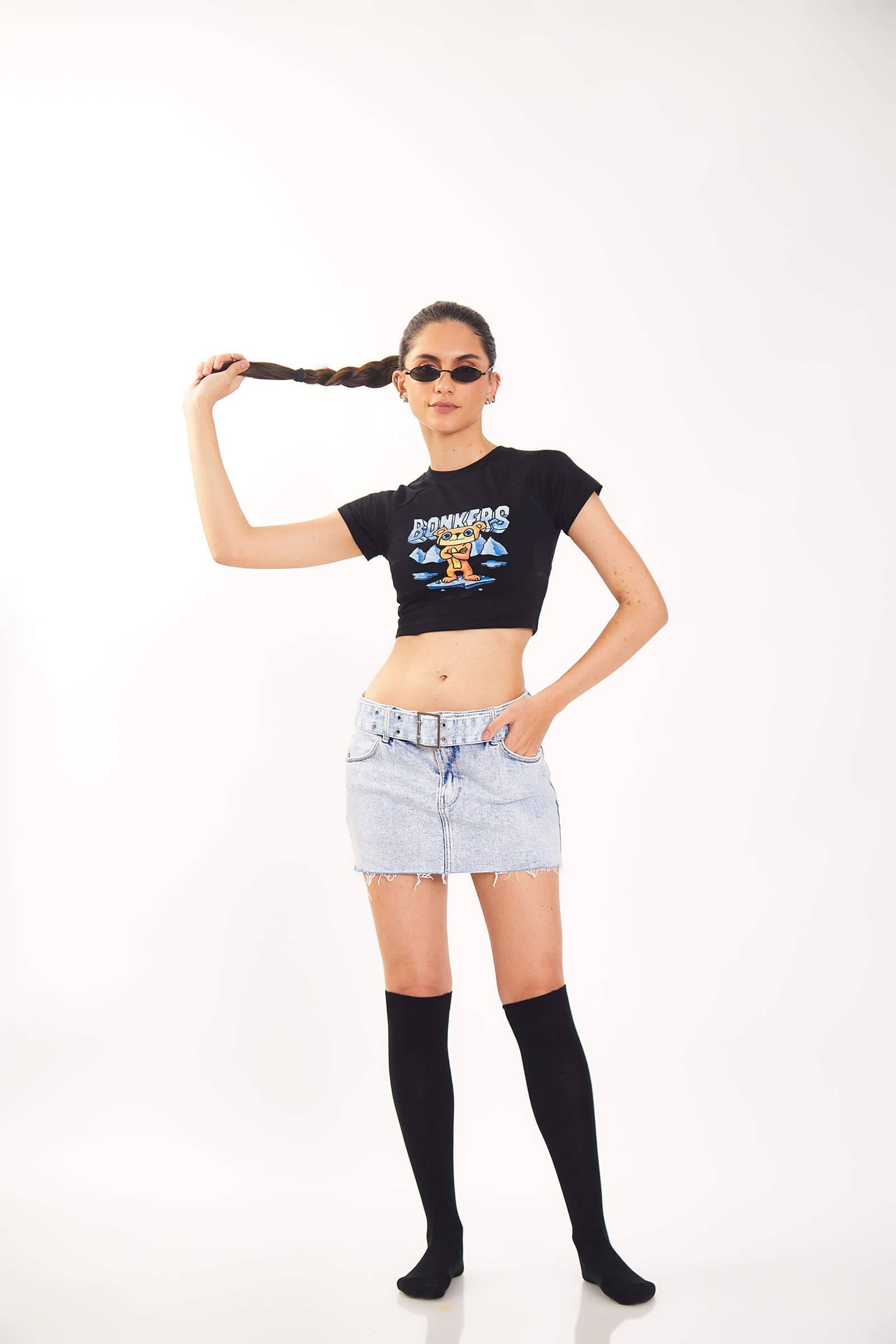 Black Frosty Baby Tee - Image 4