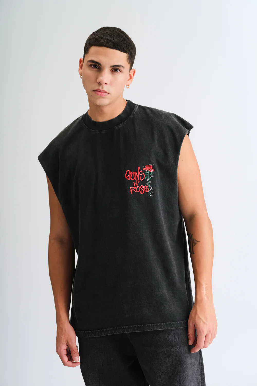 Black Guns N Roses Oversized Tank - Image 4