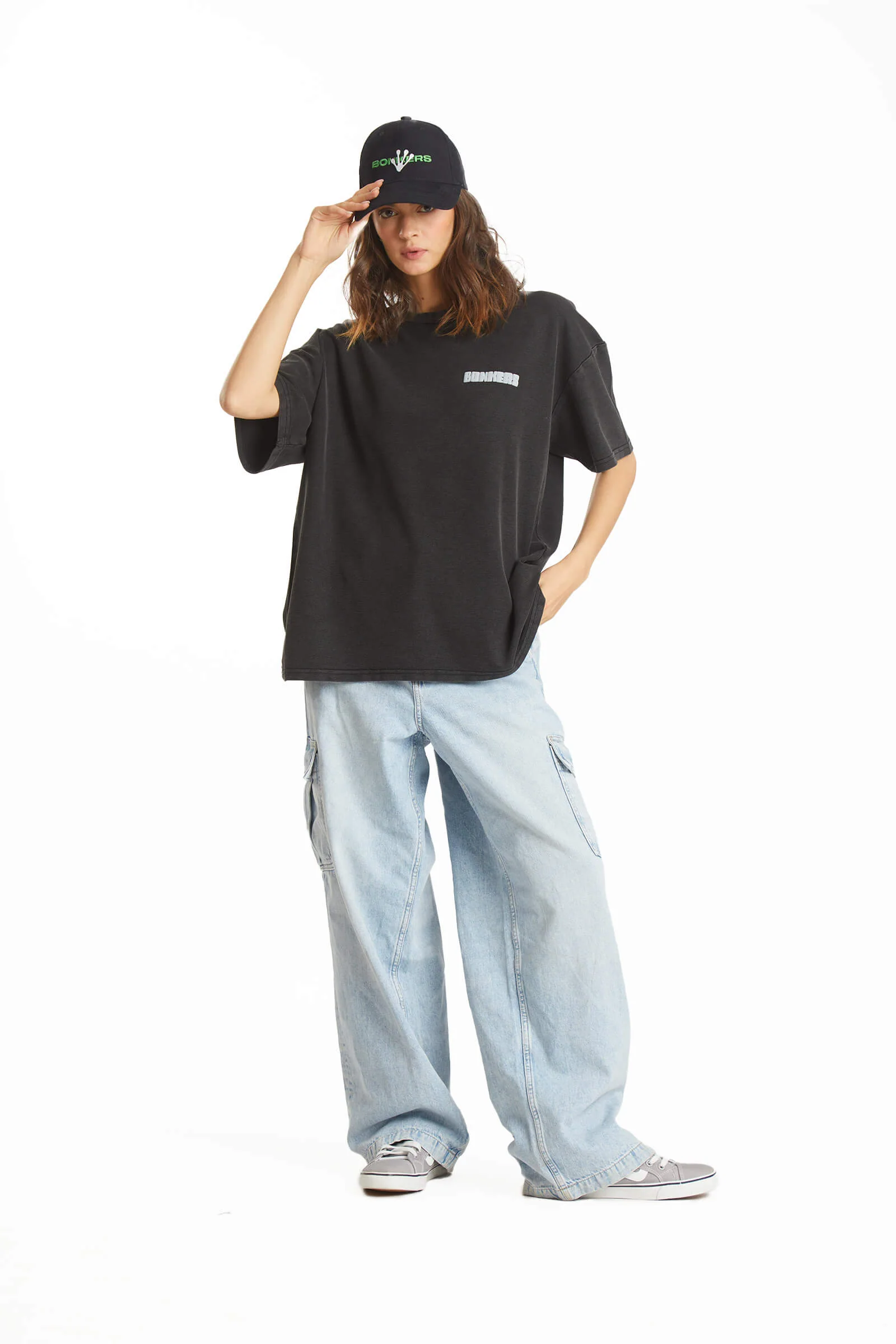 Black Heavyweight Pique Oversized T-shirt - Image 3