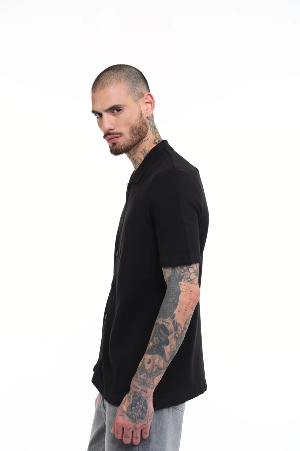 Black Knit Shirt - Image 5