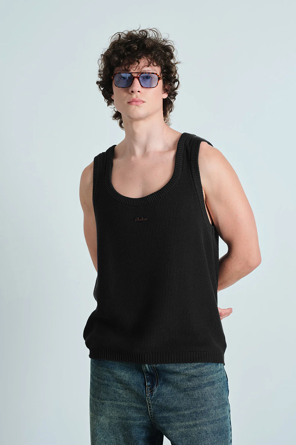 Black Knit Tank - Image 2