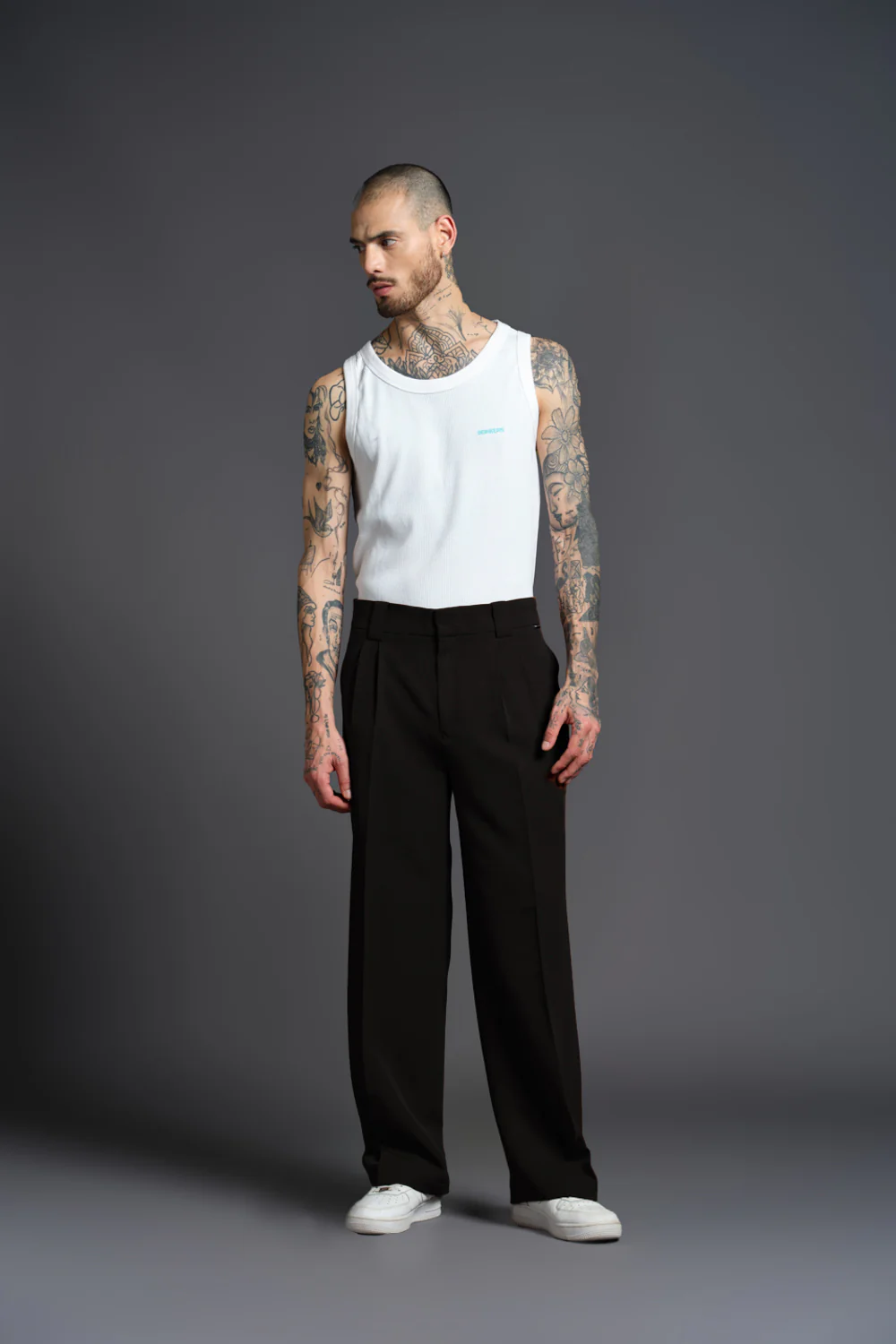 Black Loose Fit Tailored Trouser - Image 2