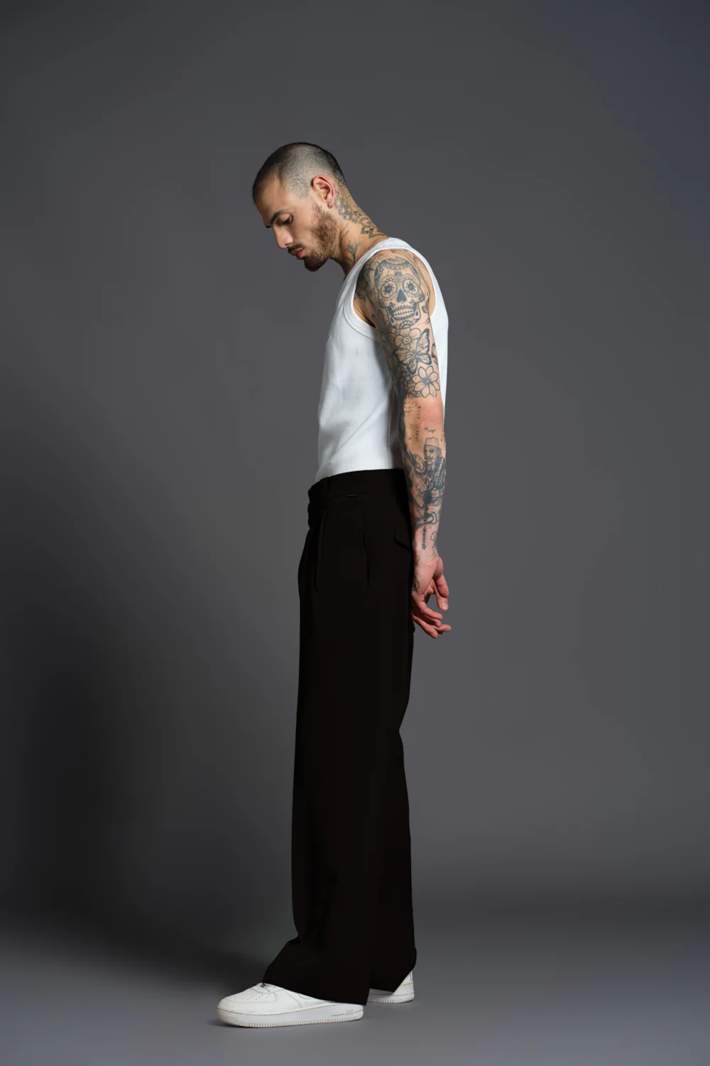 Black Loose Fit Tailored Trouser - Image 6