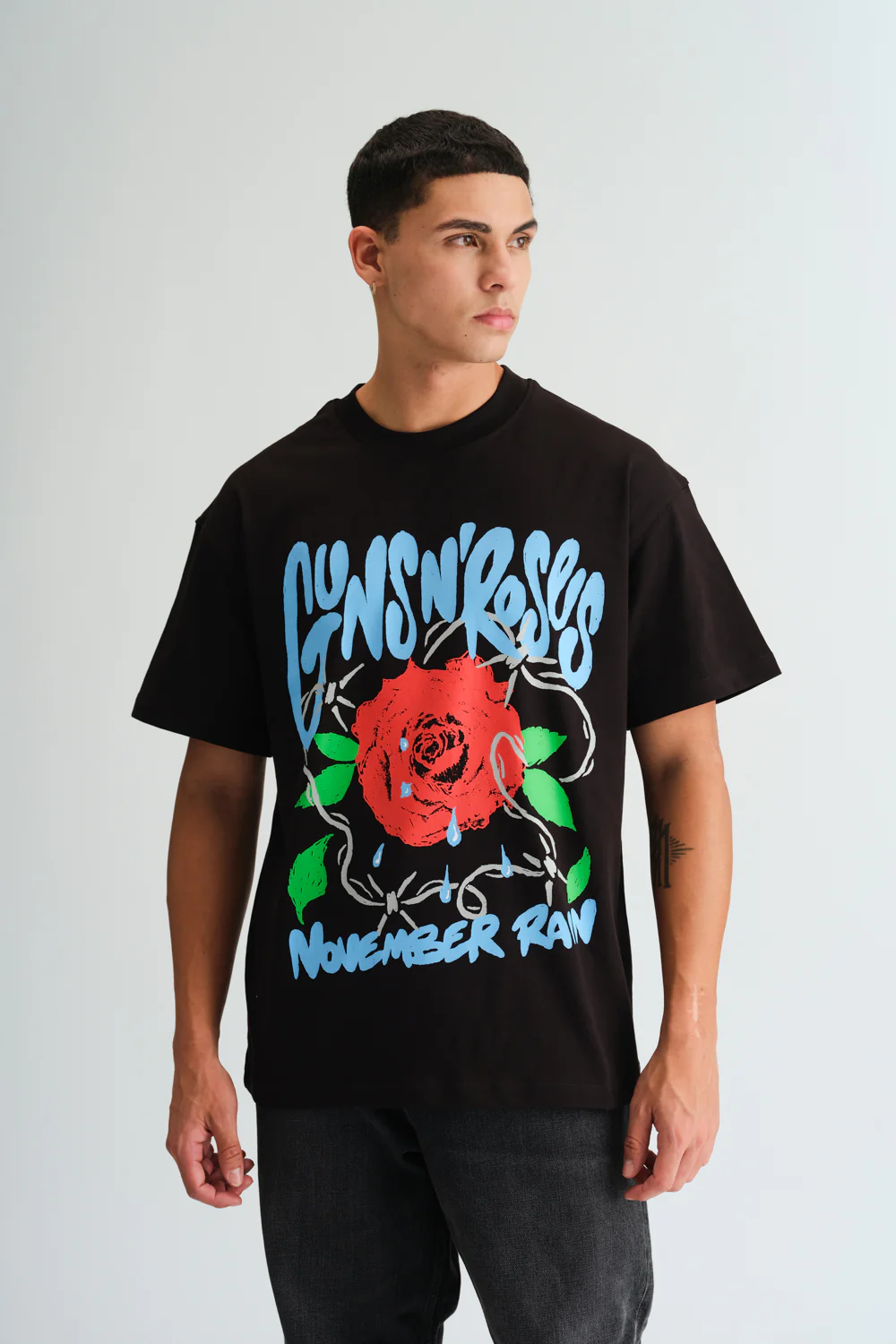 Black November Rain Oversized T-shirt - Image 2