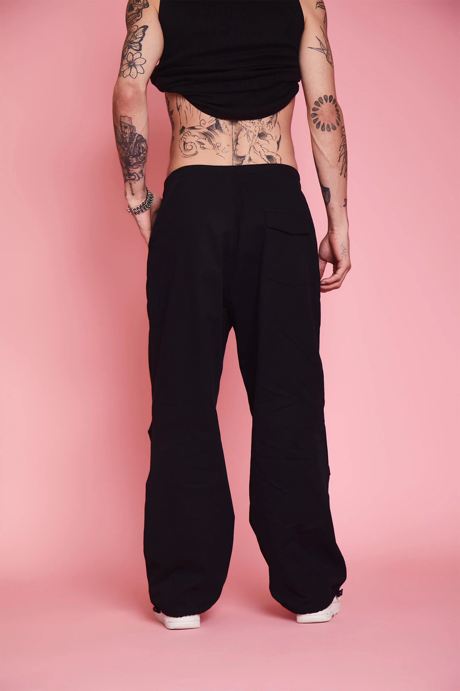 Black Parachute Pants - Image 4