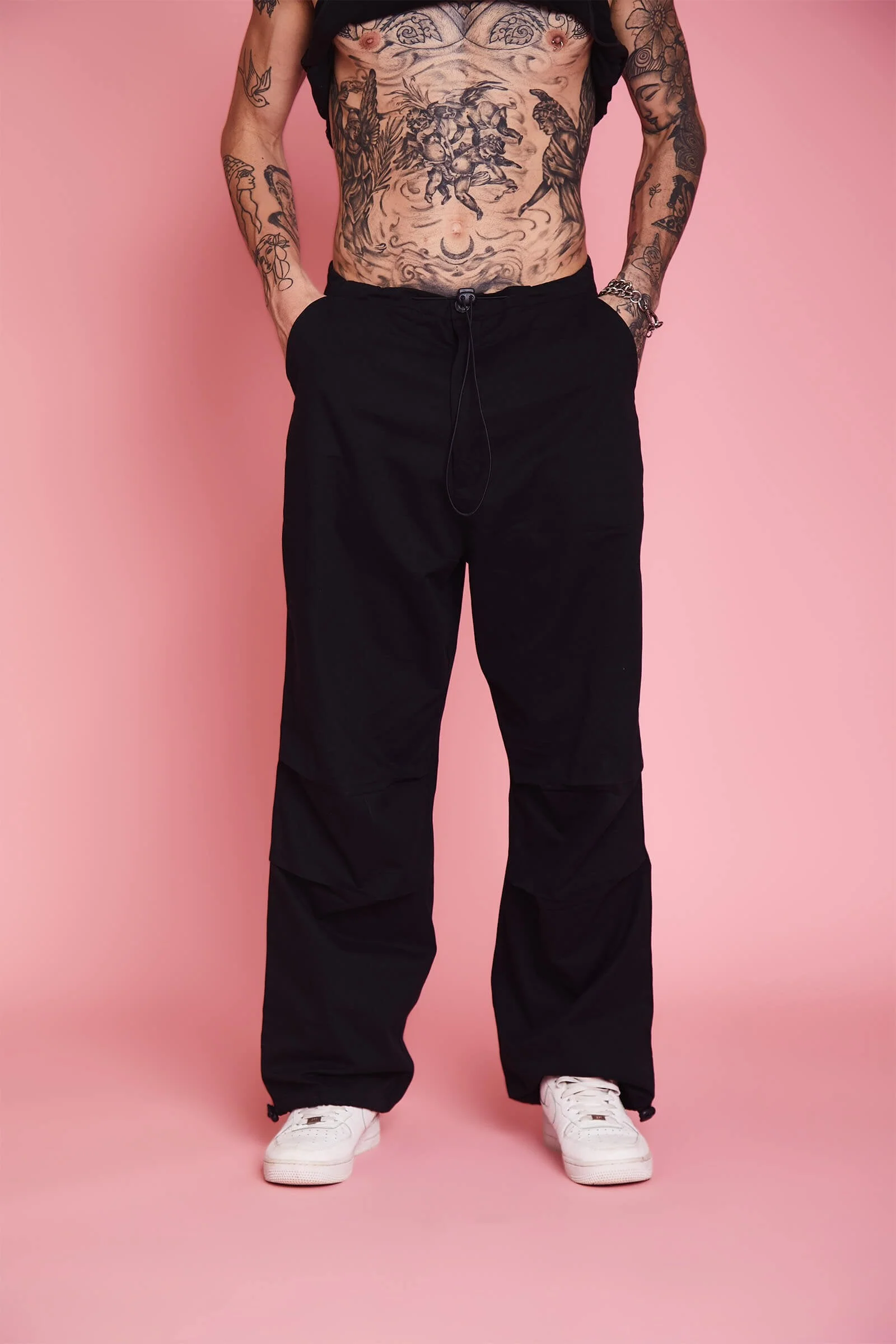 Black Parachute Pants - Image 5