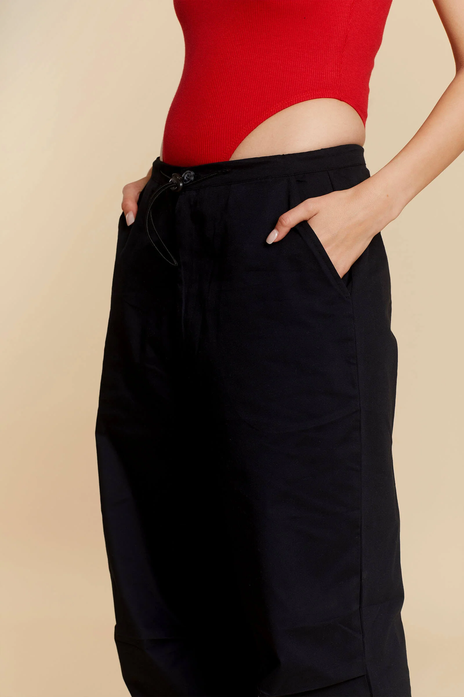 Black Parachute Pants - Image 6