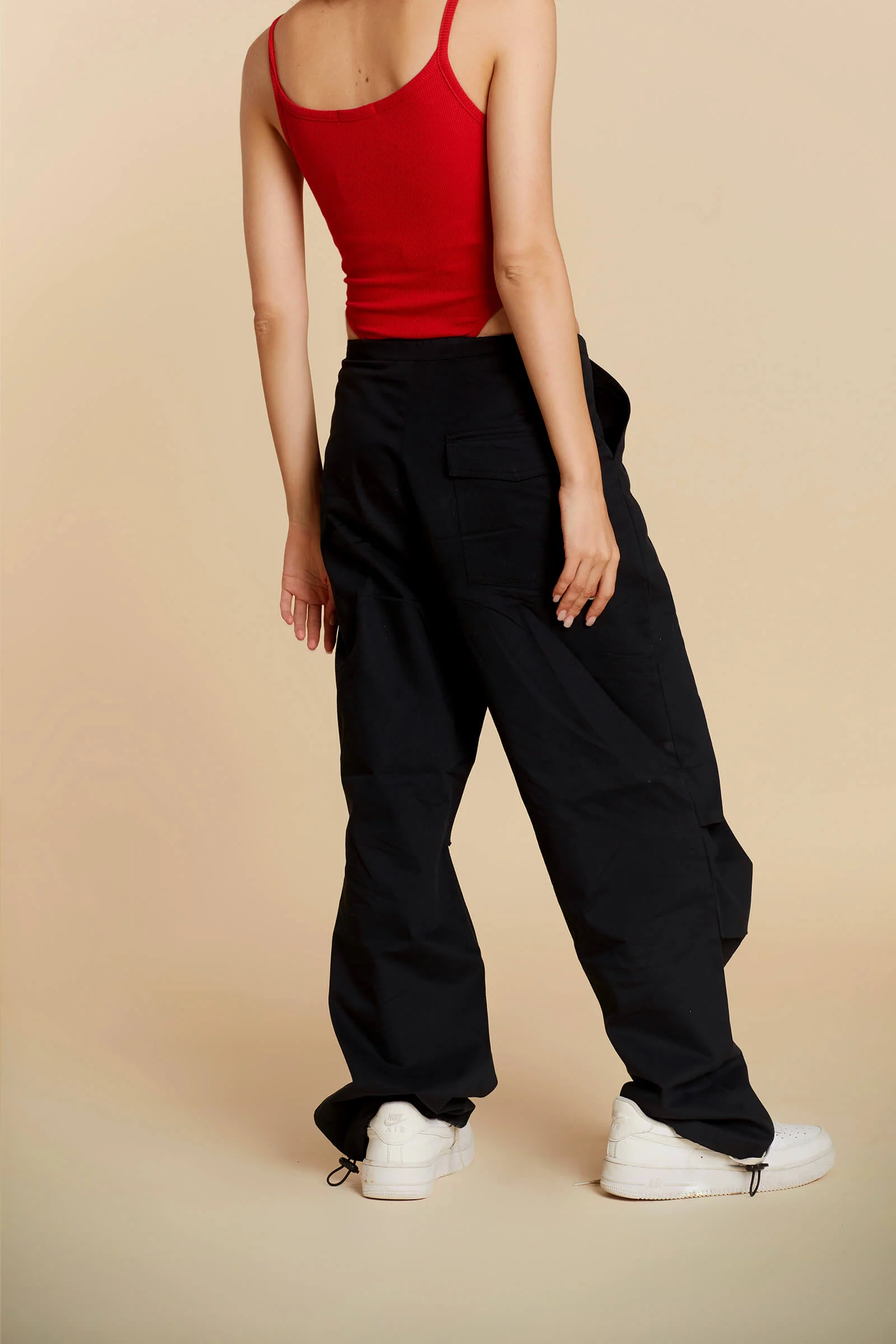 Black Parachute Pants - Image 7