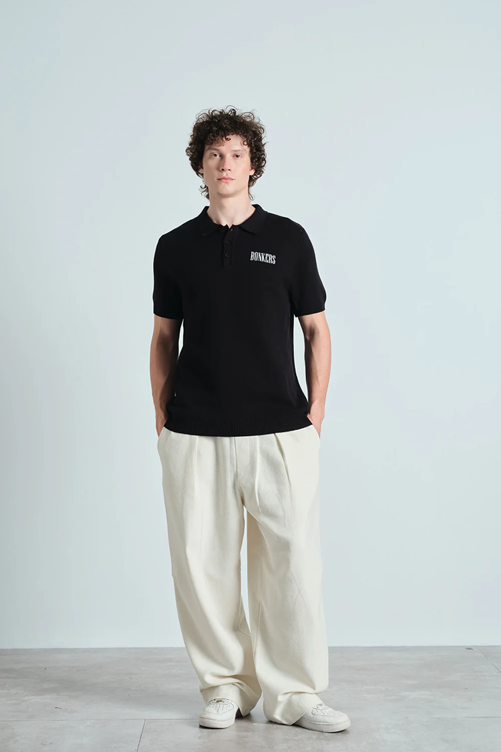Black Signature Knit Polo - Image 2