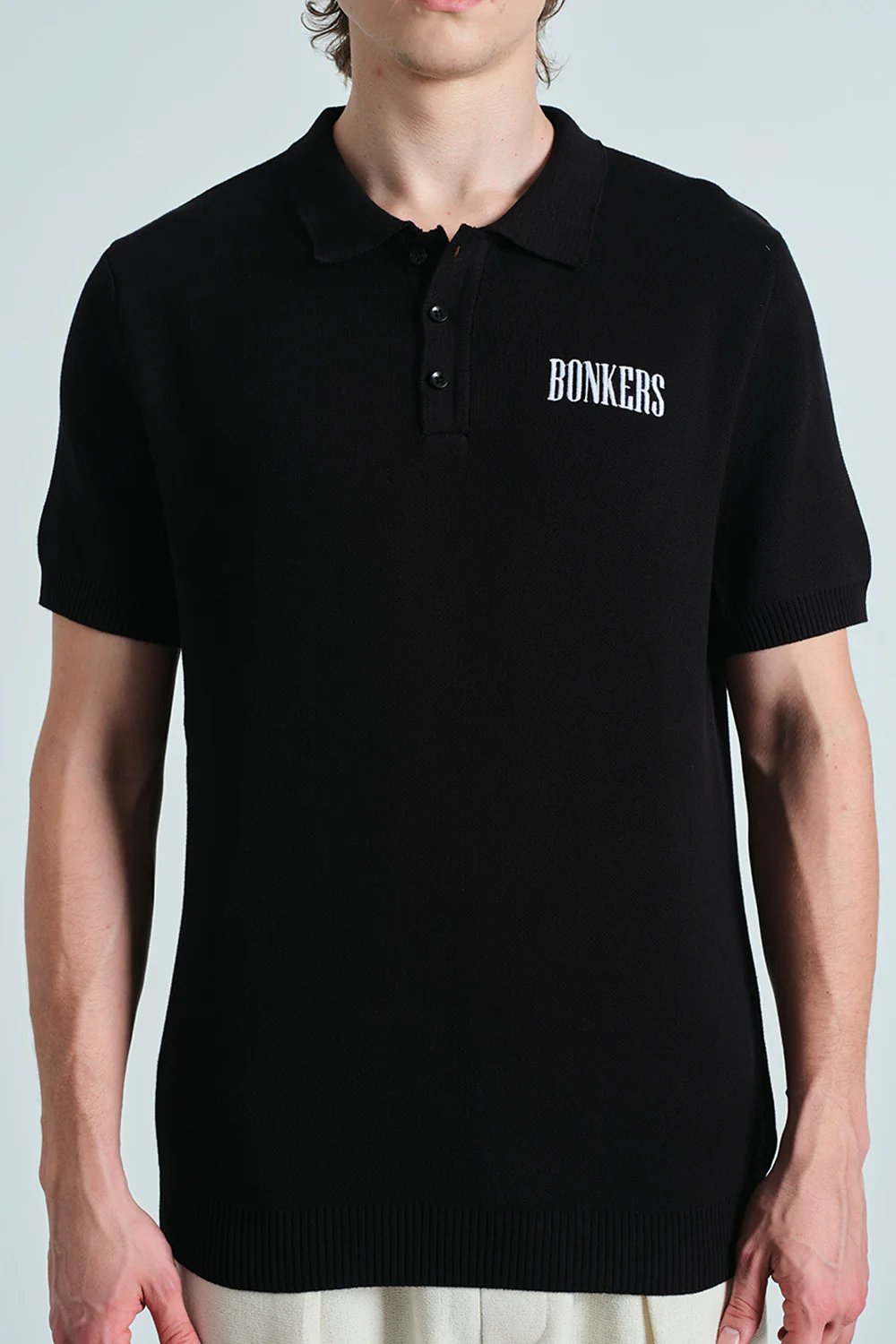 Black Signature Knit Polo - Image 3