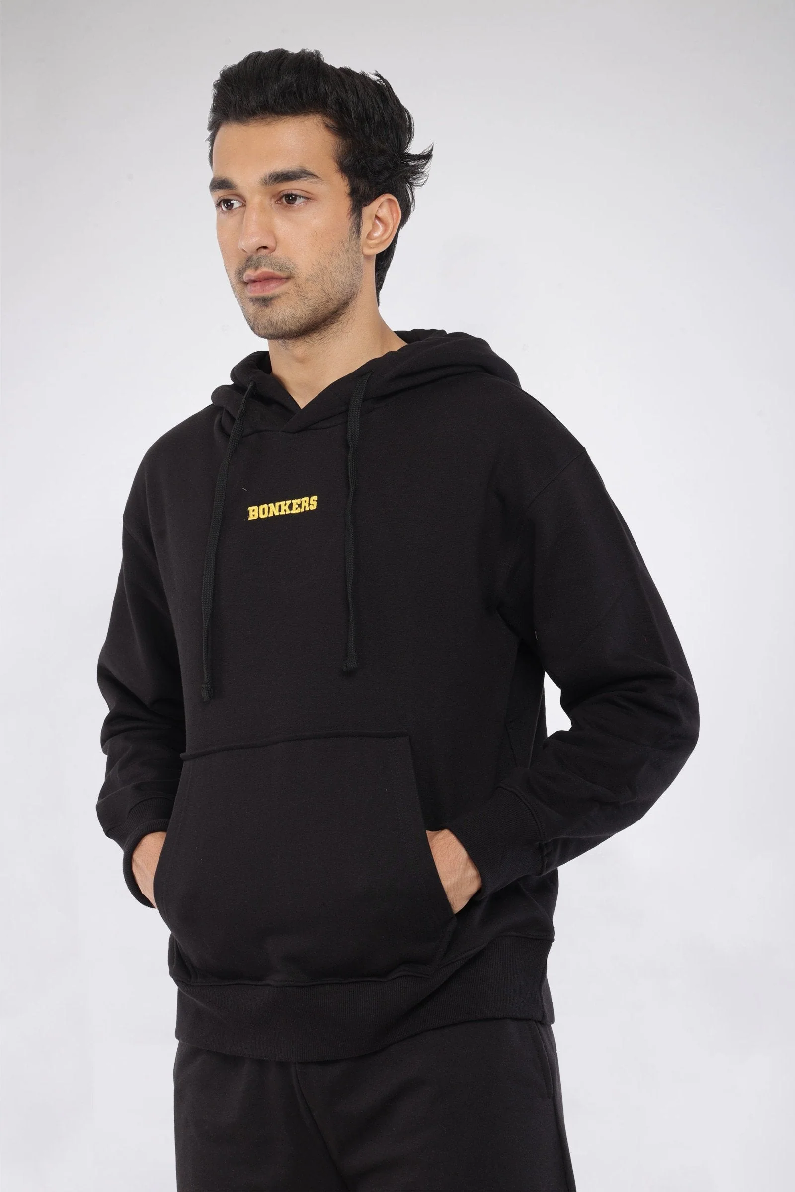 Black Signature Oversized Heavyweight Hoodie (Fleece) - Image 3