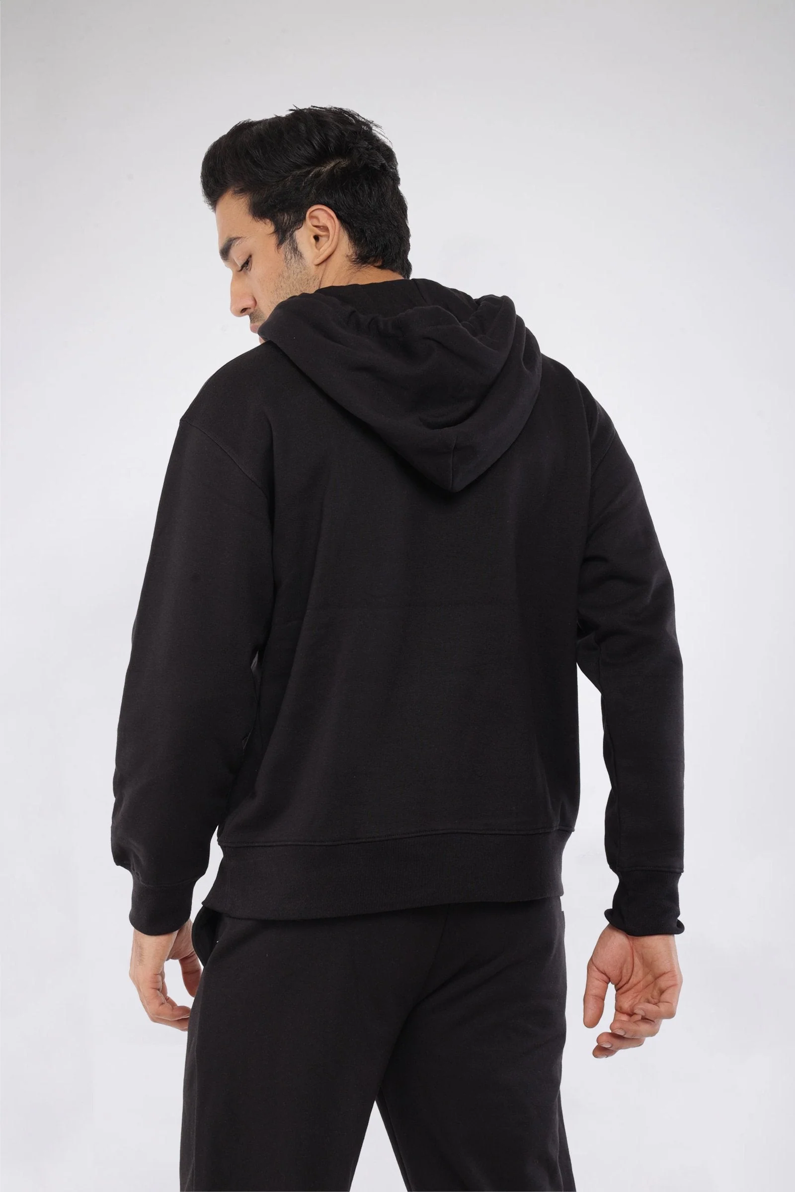 Black Signature Oversized Heavyweight Hoodie (Fleece) - Image 5