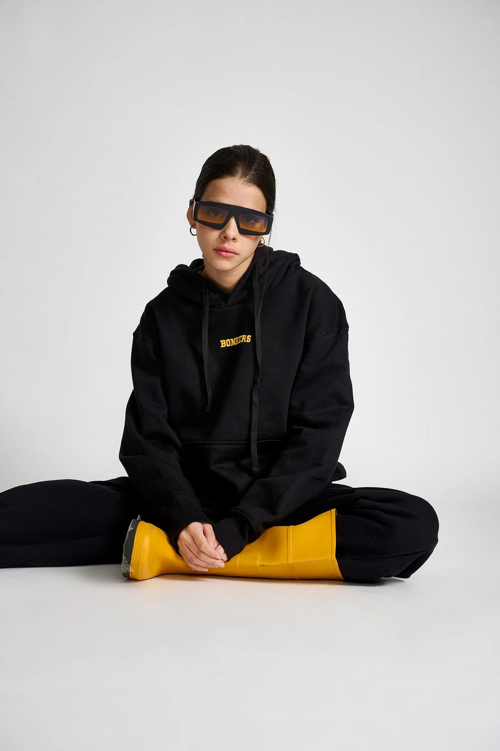 Black Signature Oversized Heavyweight Hoodie (Fleece) - Image 4