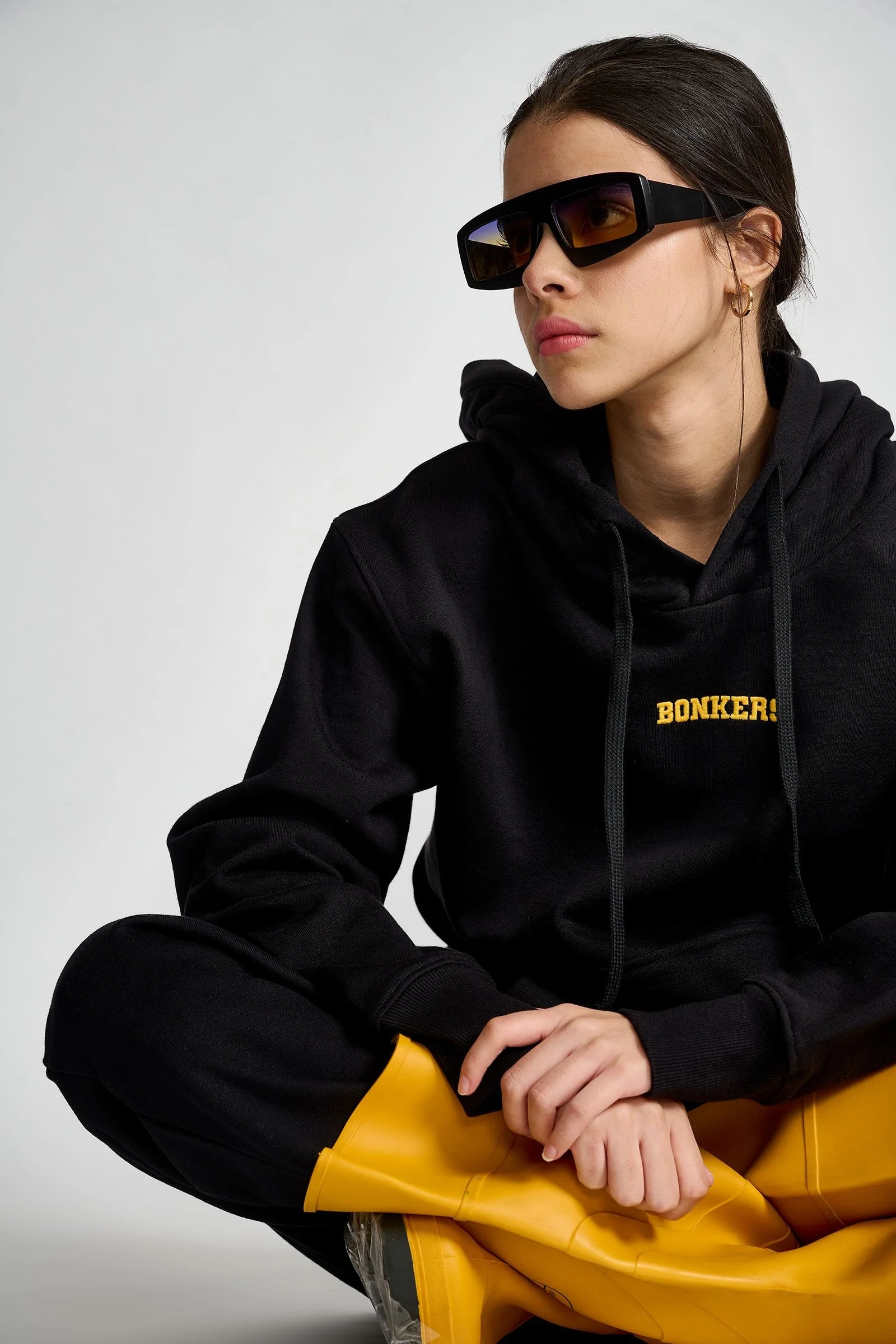 Black Signature Oversized Heavyweight Hoodie (Fleece) - Image 6
