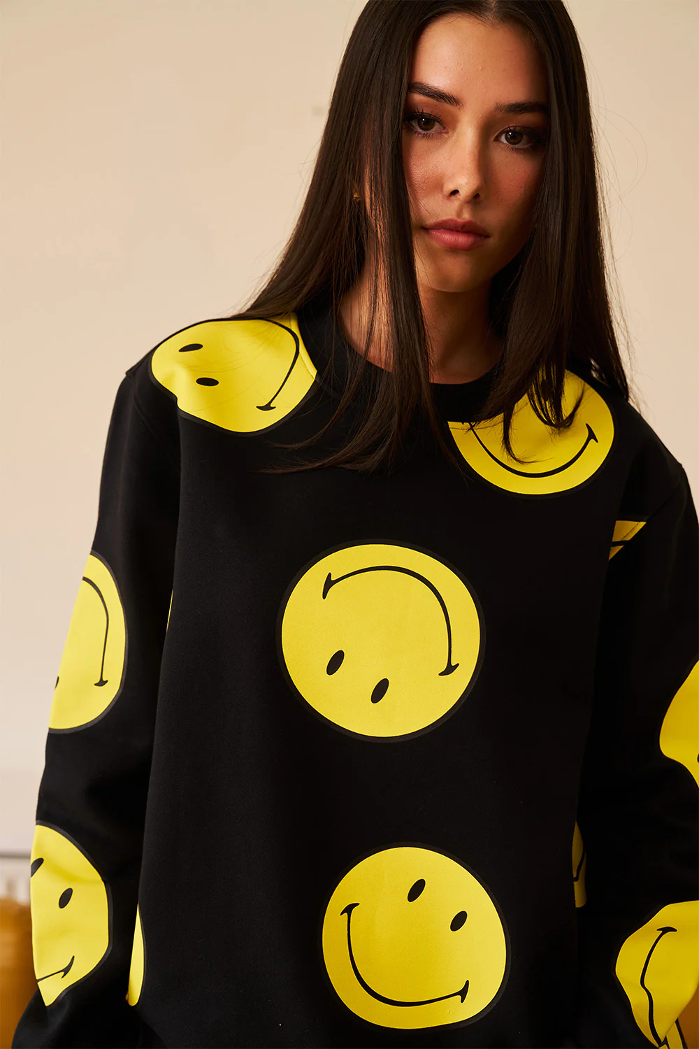 Black Smiley Originals All Over Sweatshirt - Image 2