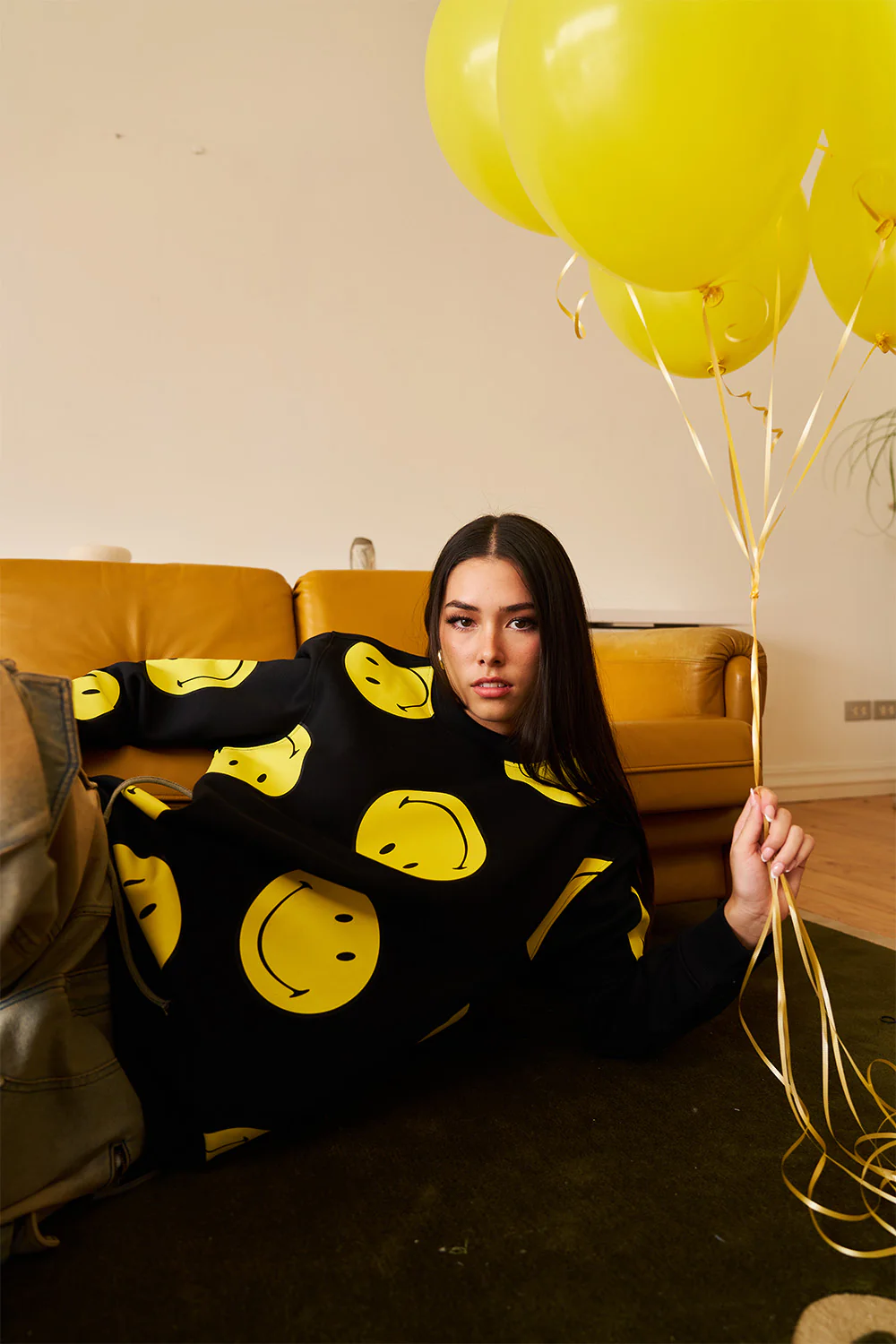 Black Smiley Originals All Over Sweatshirt - Image 3