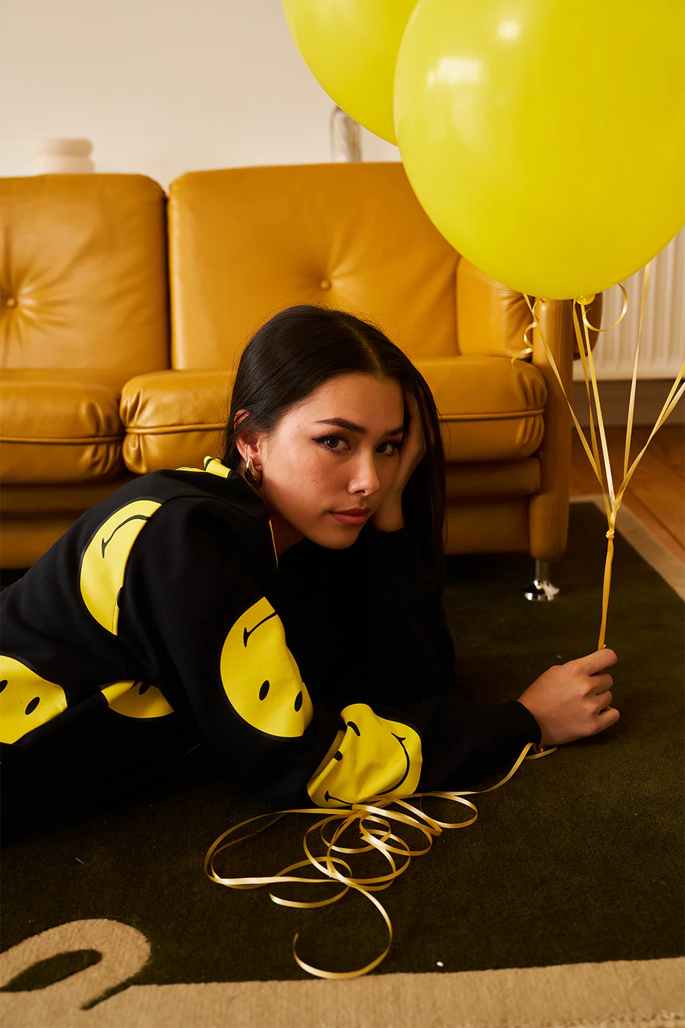 Black Smiley Originals All Over Sweatshirt - Image 8