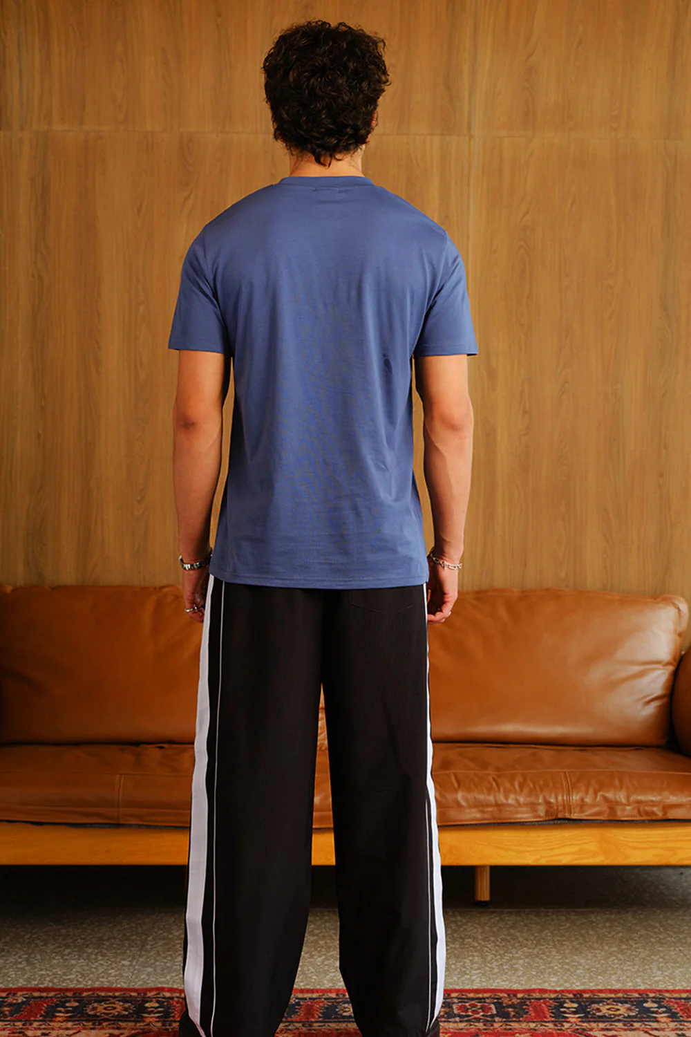 Black Tape Wide Leg Joggers - Image 6