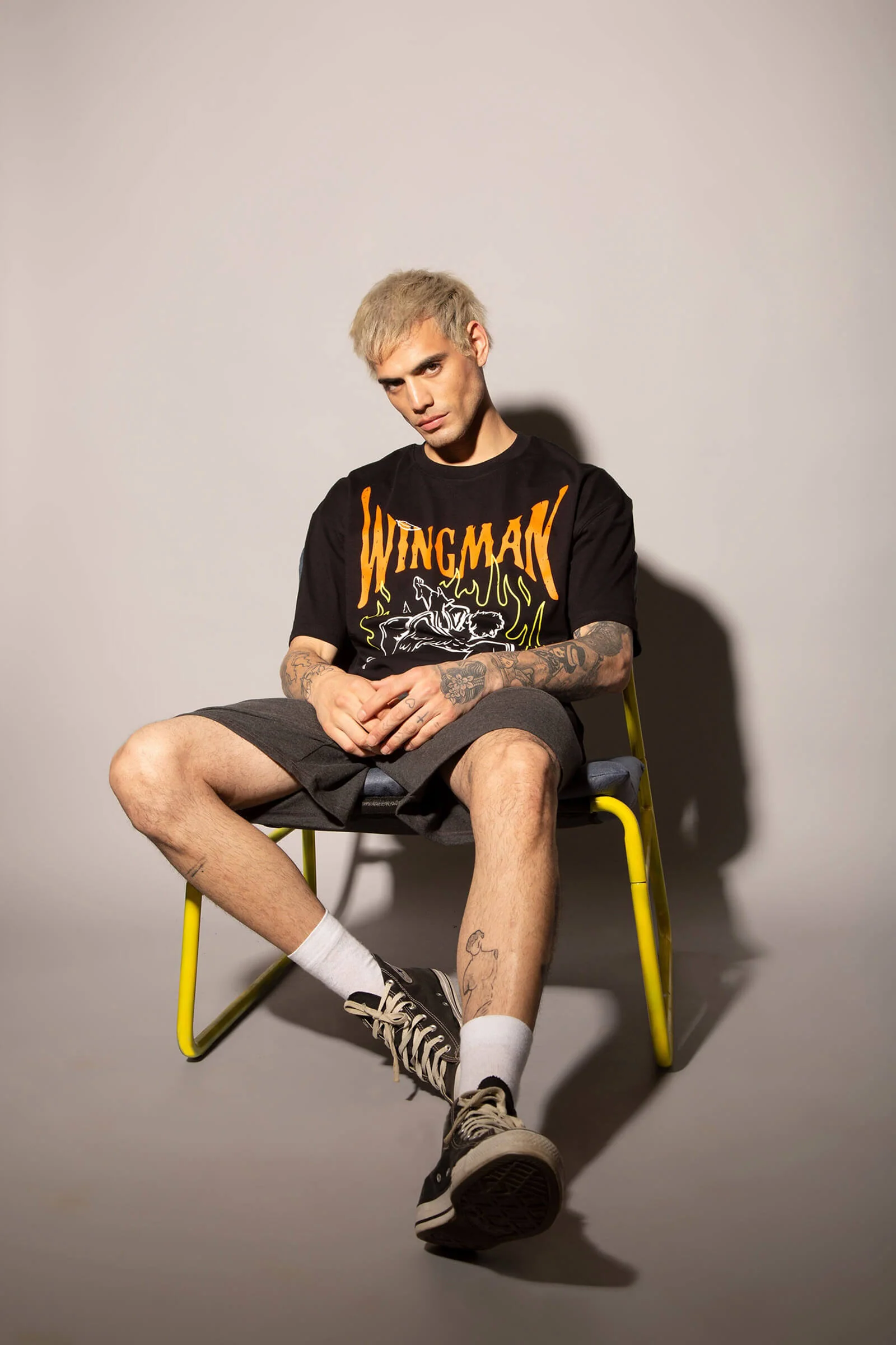 Black Wingman Oversized T-Shirt - Image 4