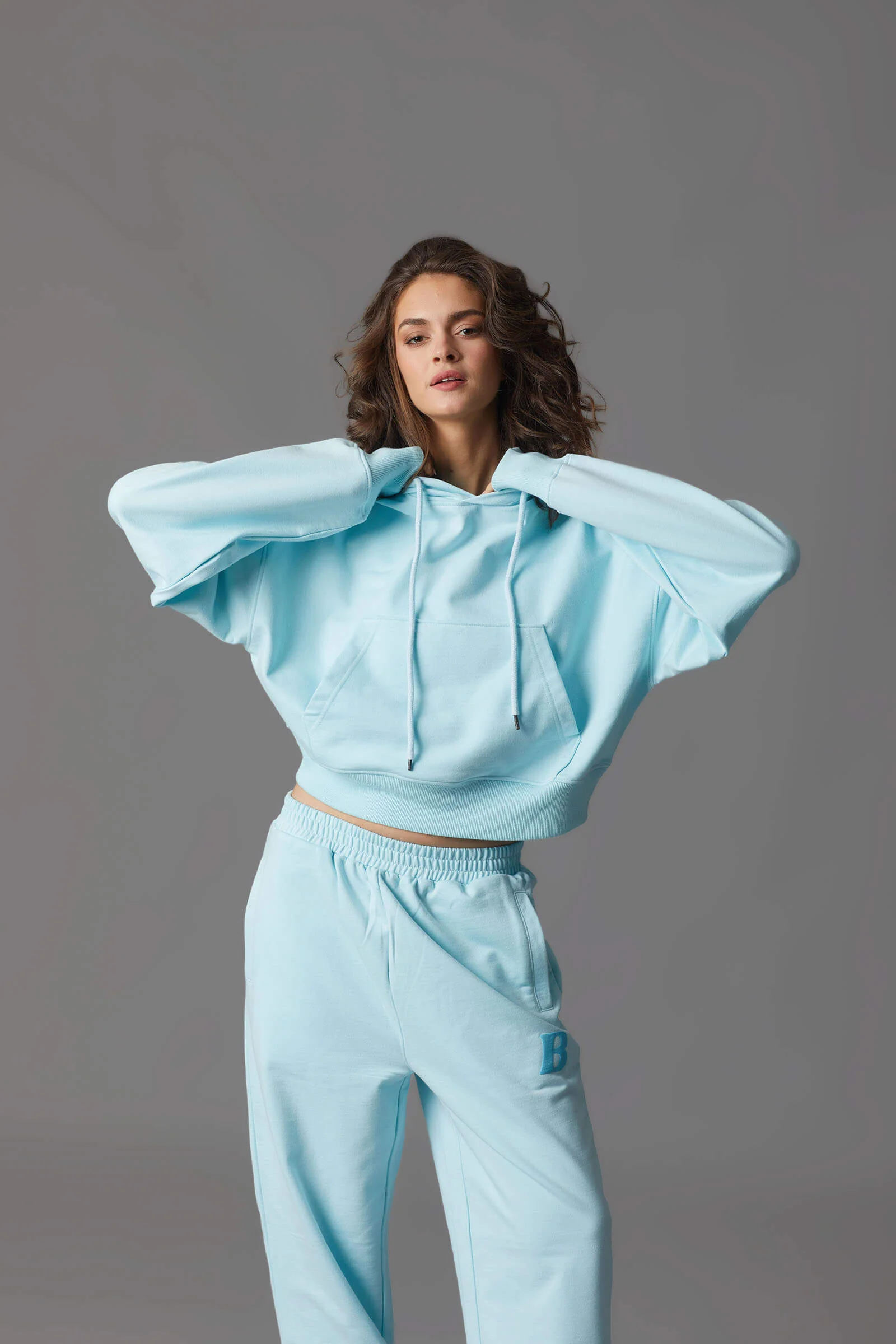 Blue Crop Hoodie - Image 4