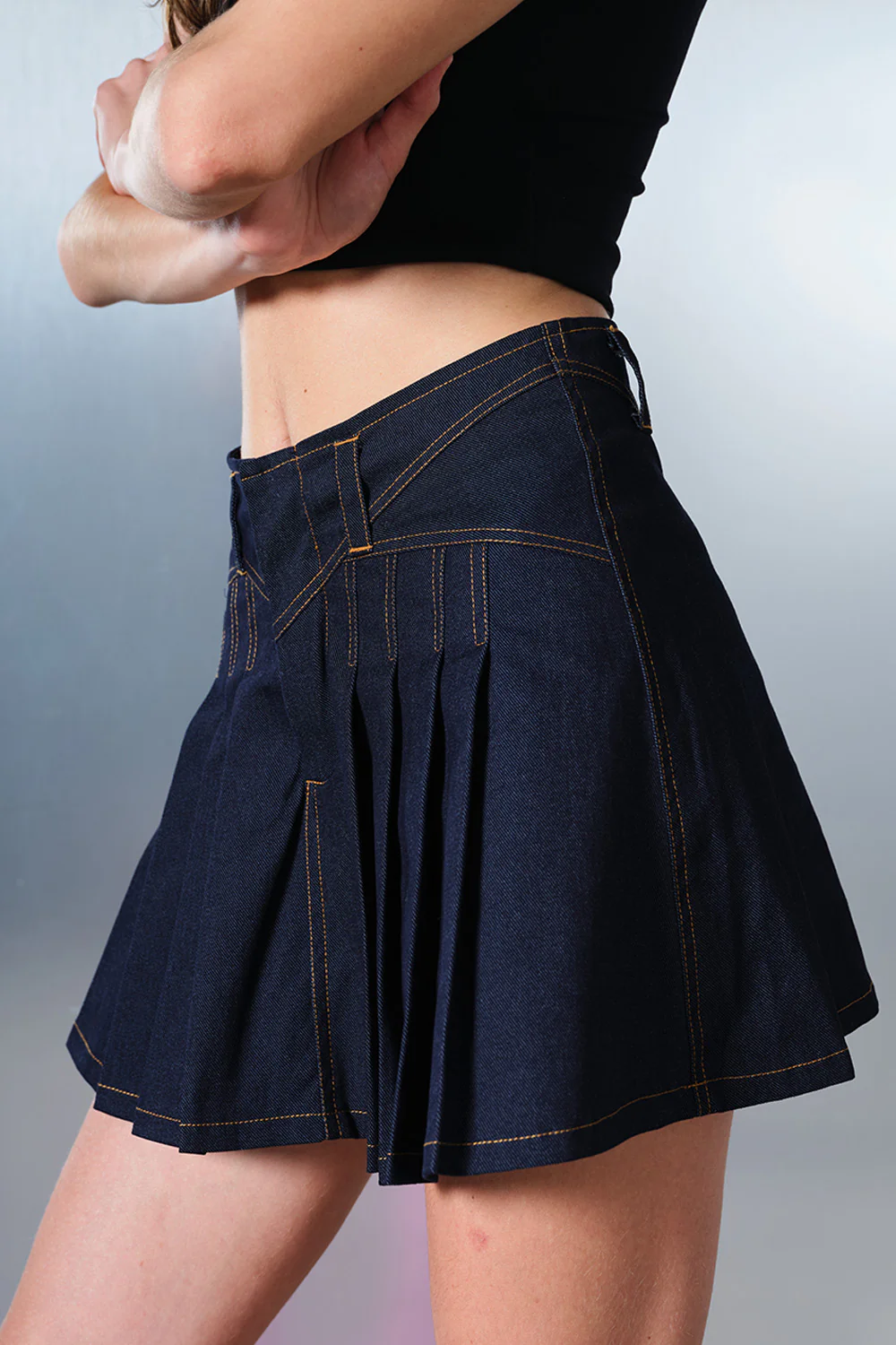 Blue Denim Decode Skirt - Image 4