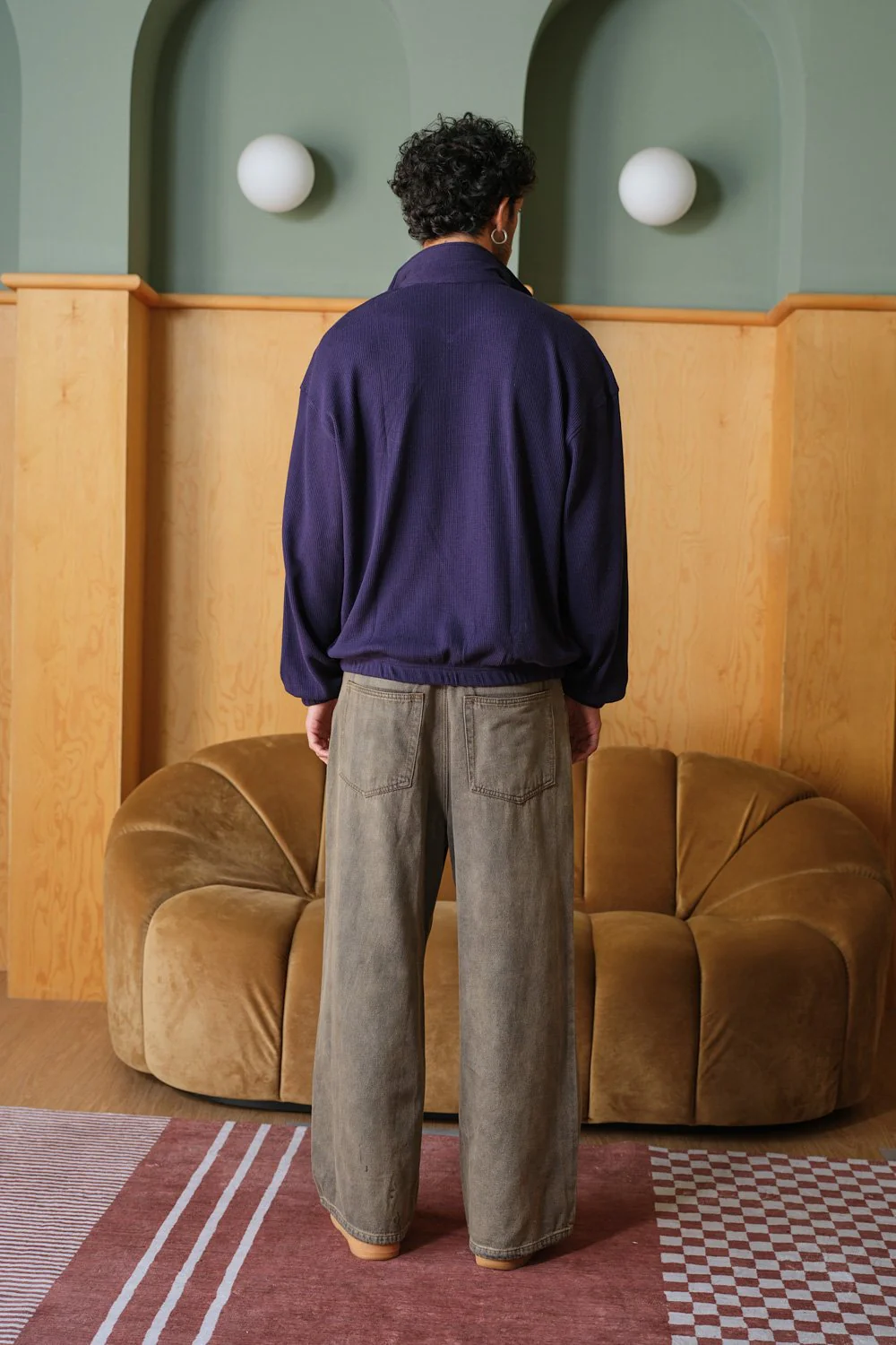 Blue Full Sleeves Waffle Zipper - Image 15