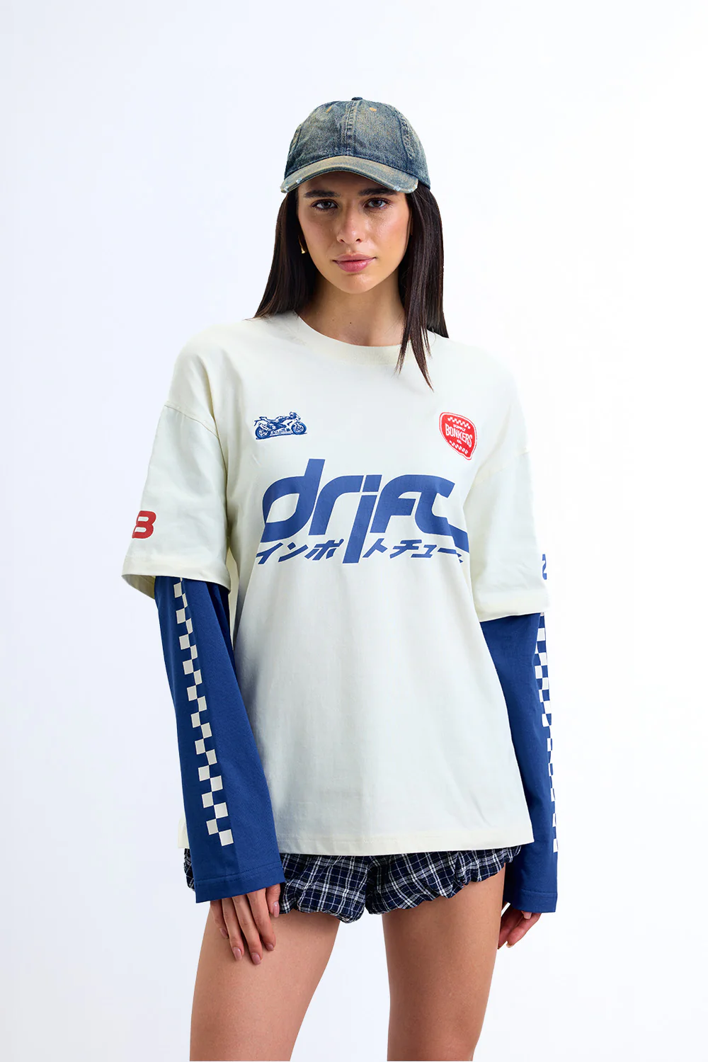 Blue Line Drift Long Sleeve T-shirt