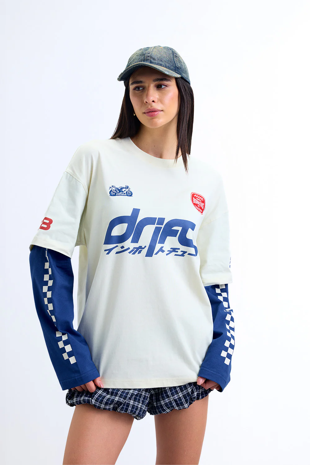 Blue Line Drift Long Sleeve T-shirt - Image 2