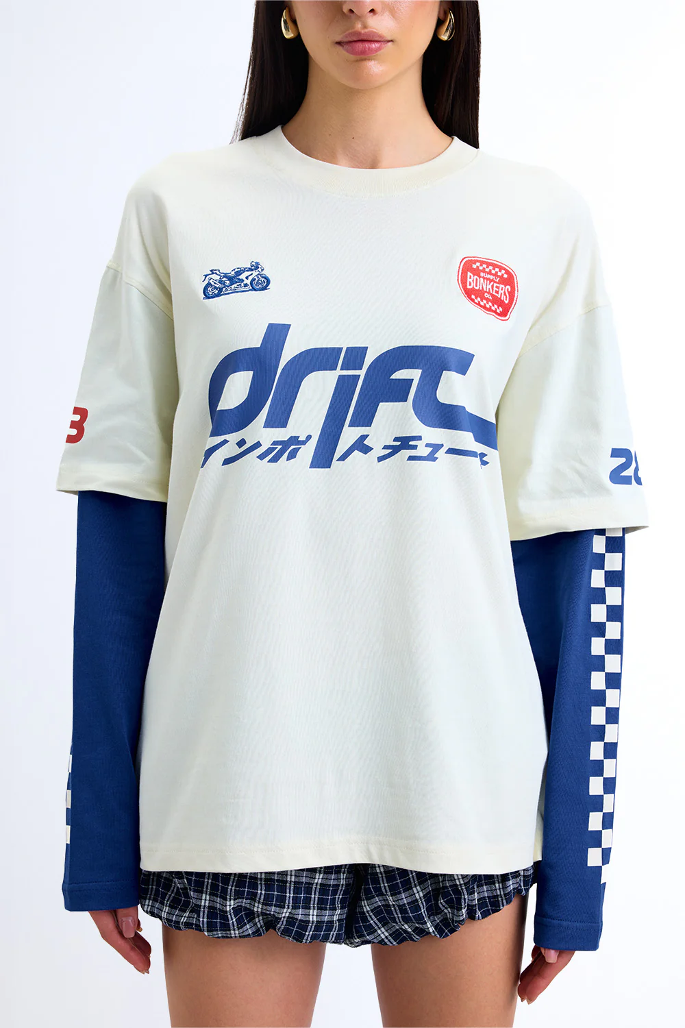 Blue Line Drift Long Sleeve T-shirt - Image 3