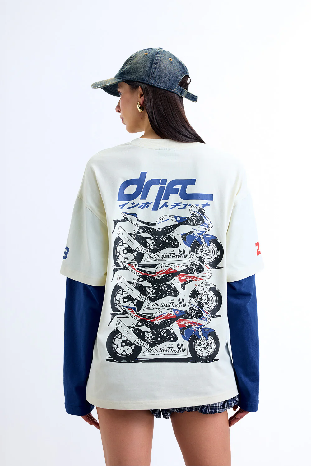 Blue Line Drift Long Sleeve T-shirt - Image 7