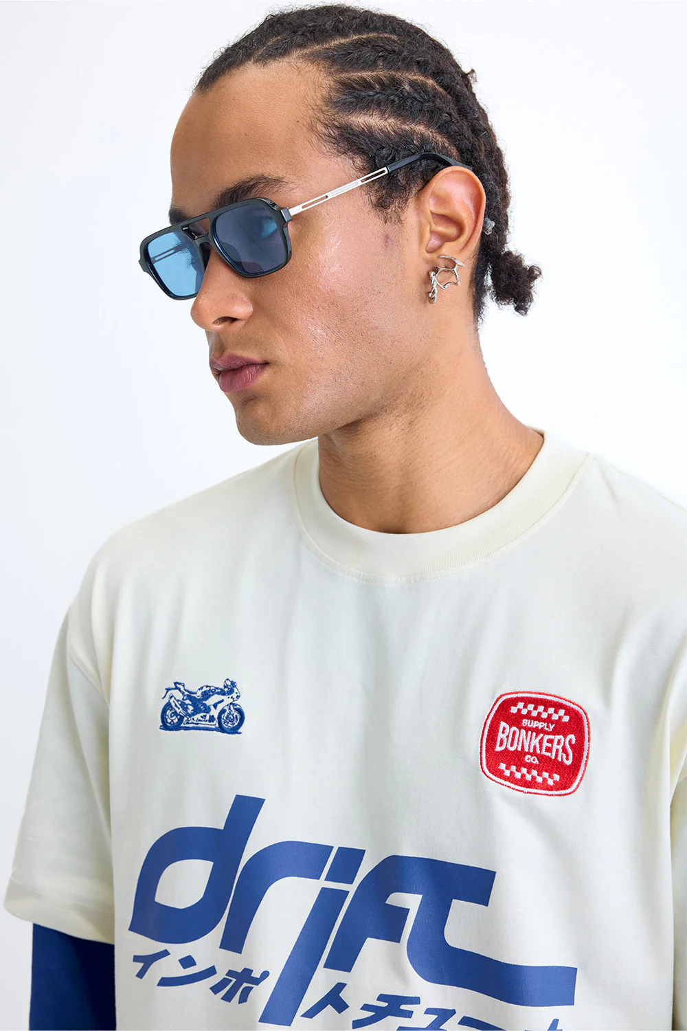 Blue Line Drift Long Sleeve T-shirt - Image 5